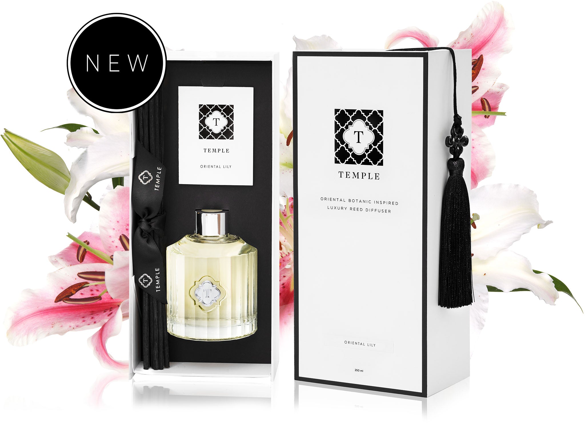 TEMPLE CANDLES | Luxury Reed Diffuser - Oriental Lily