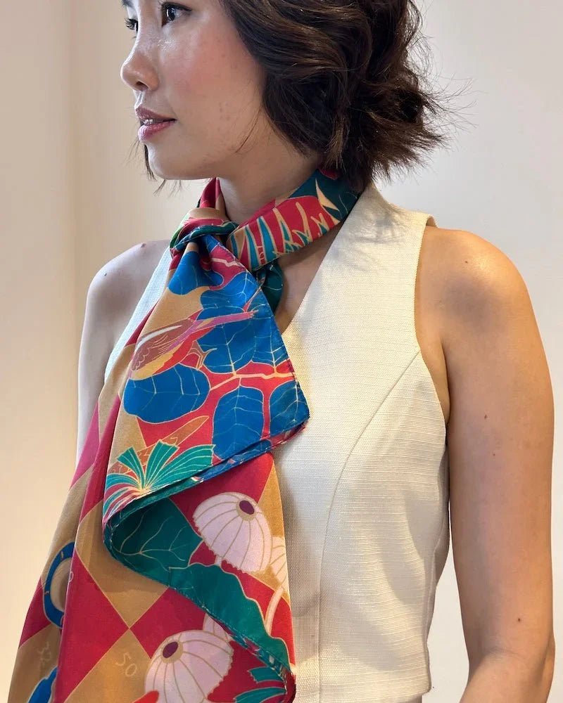 BINARY STYLE | Snake and Ladder Silk Scarf