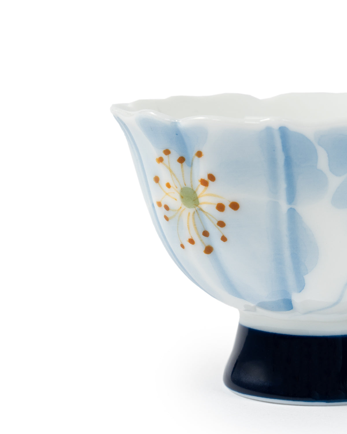 CRAFILAB | Blue Begonia & Tall Foot Teacup