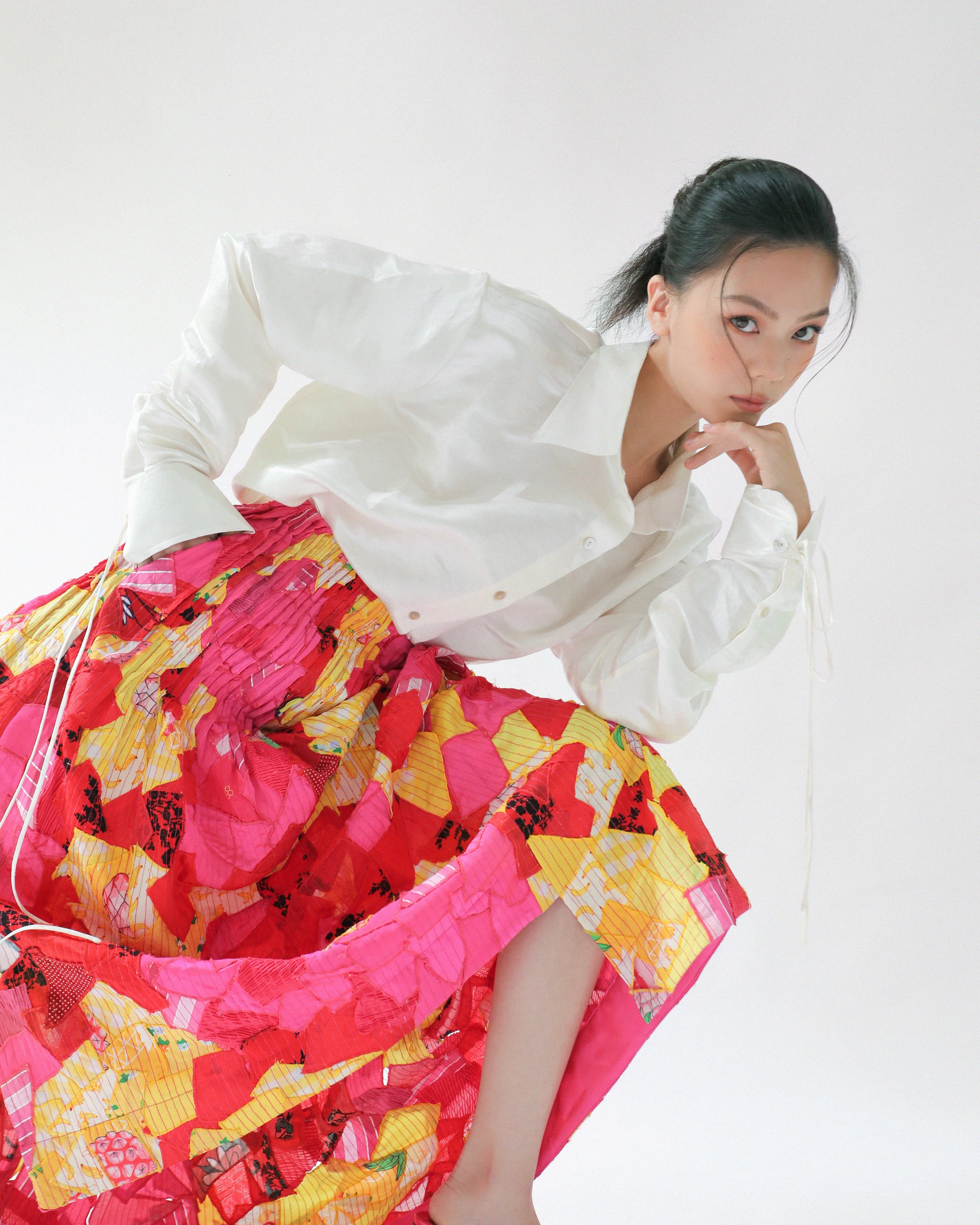 KHAAR | March Flower Midi Skirt