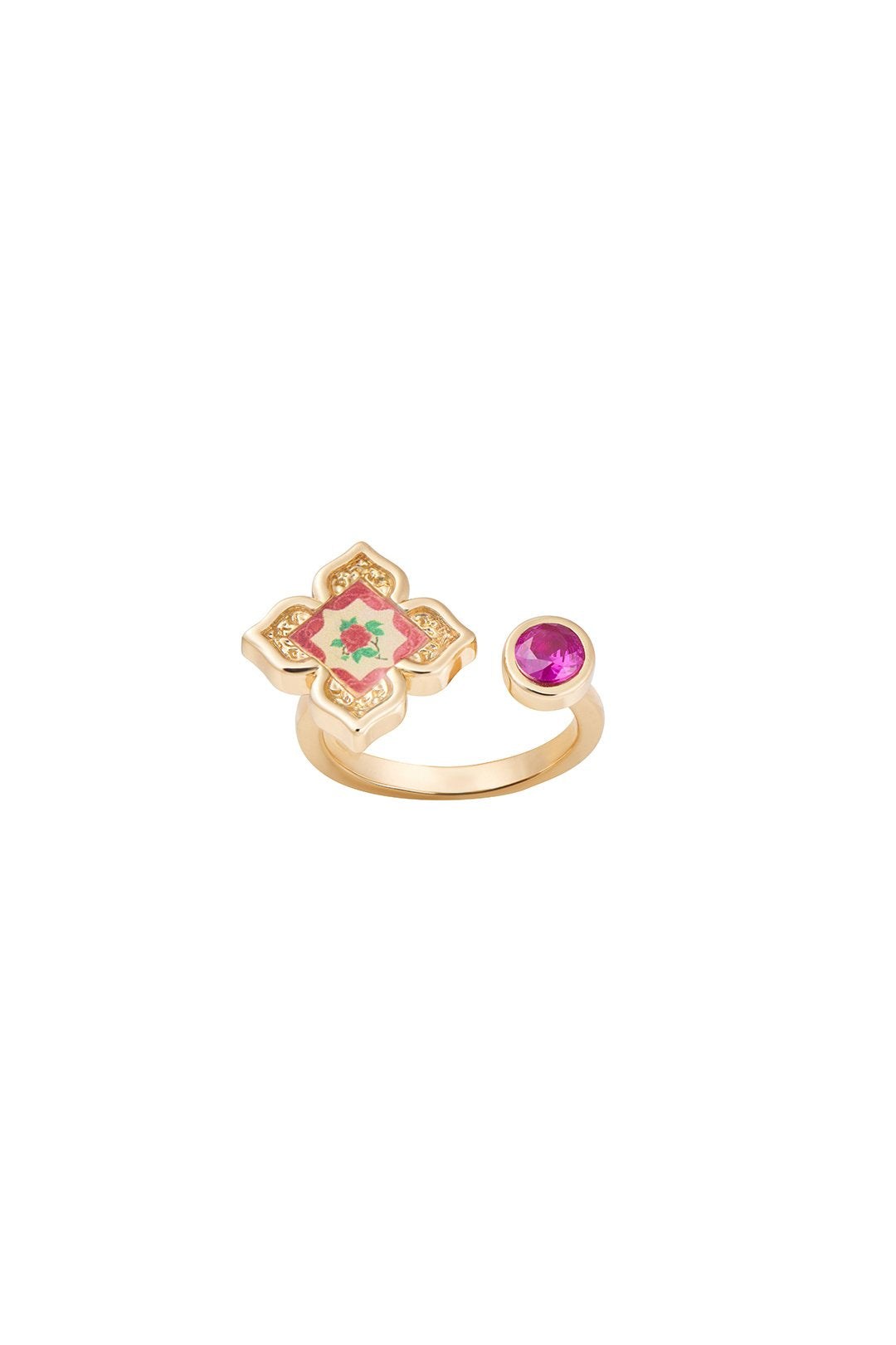 RARE BIRD COLLECTION | Floral Ring - Rosy Pink