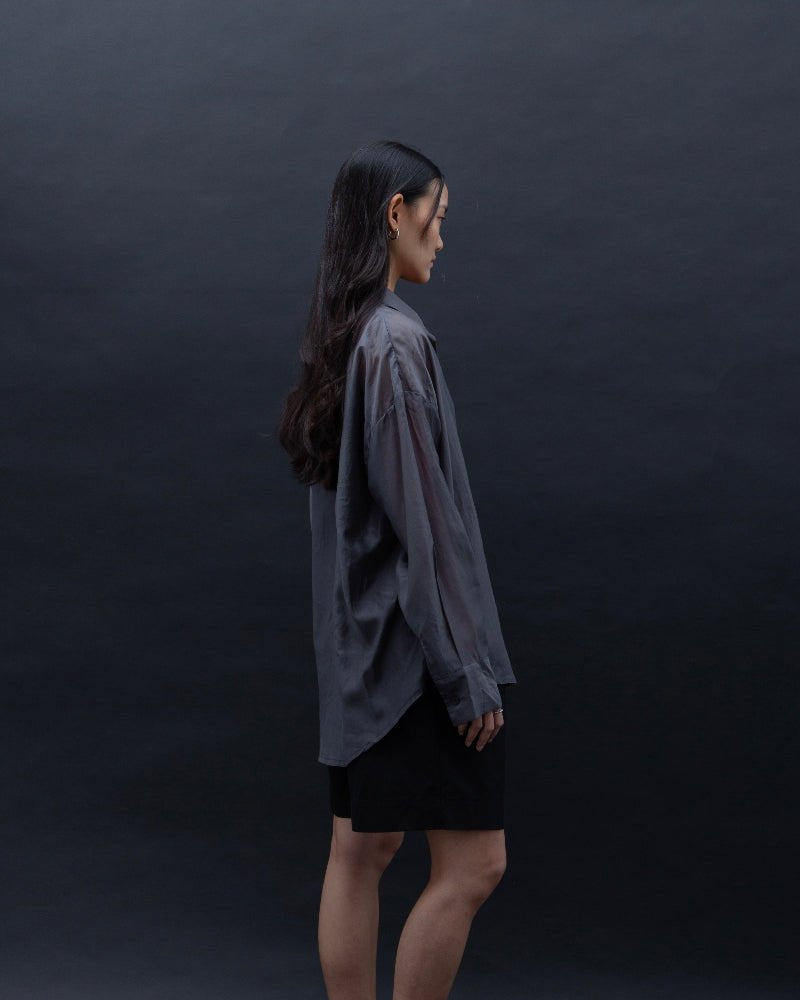 SAERO COLLECTIVE | Malgeun Tencel Shirt | Slate Grey