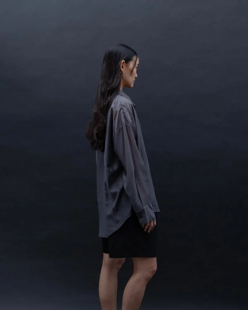 SAERO COLLECTIVE | Malgeun Tencel Shirt | Slate Grey