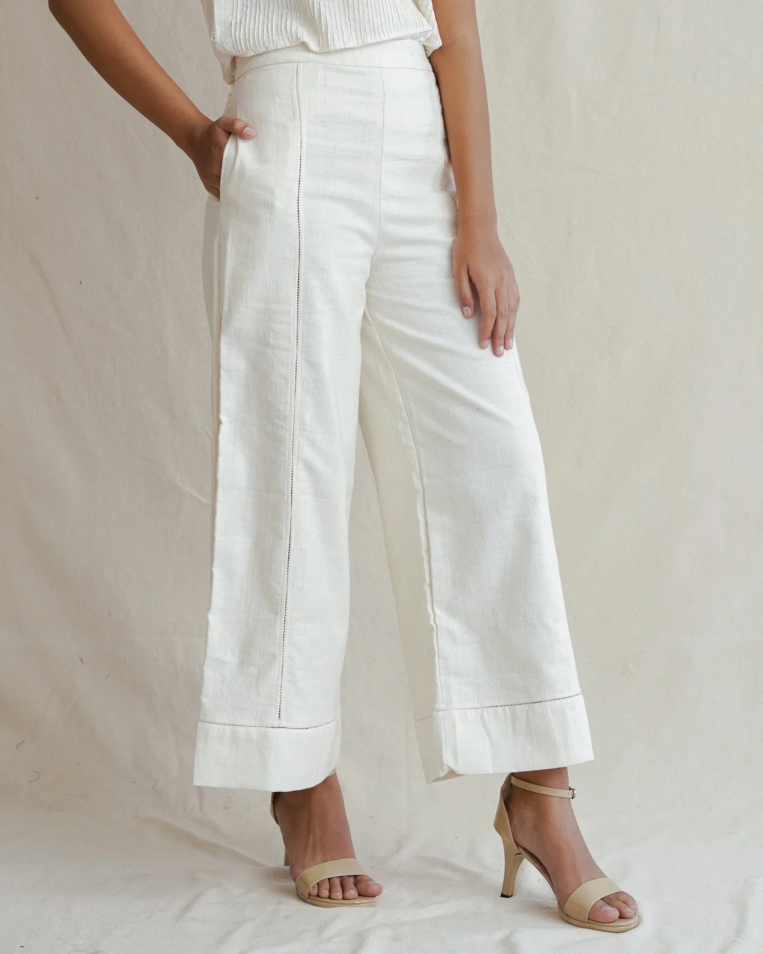 SUKKHA CITTA | KAPAS - Hemstitched Wide Leg Pants