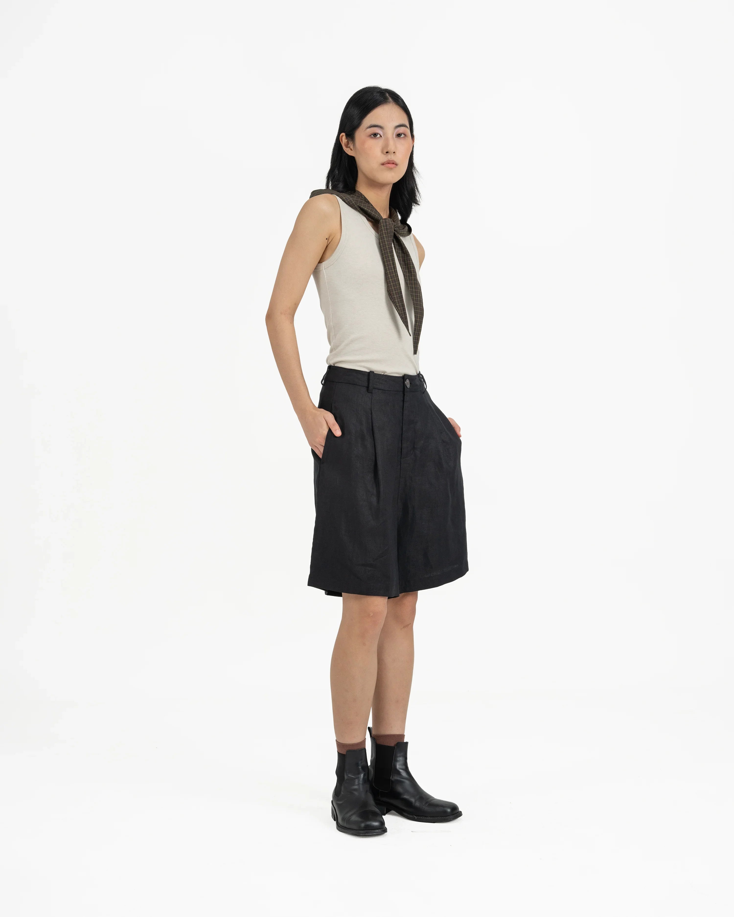 GRAYE | Lined Linen Shorts