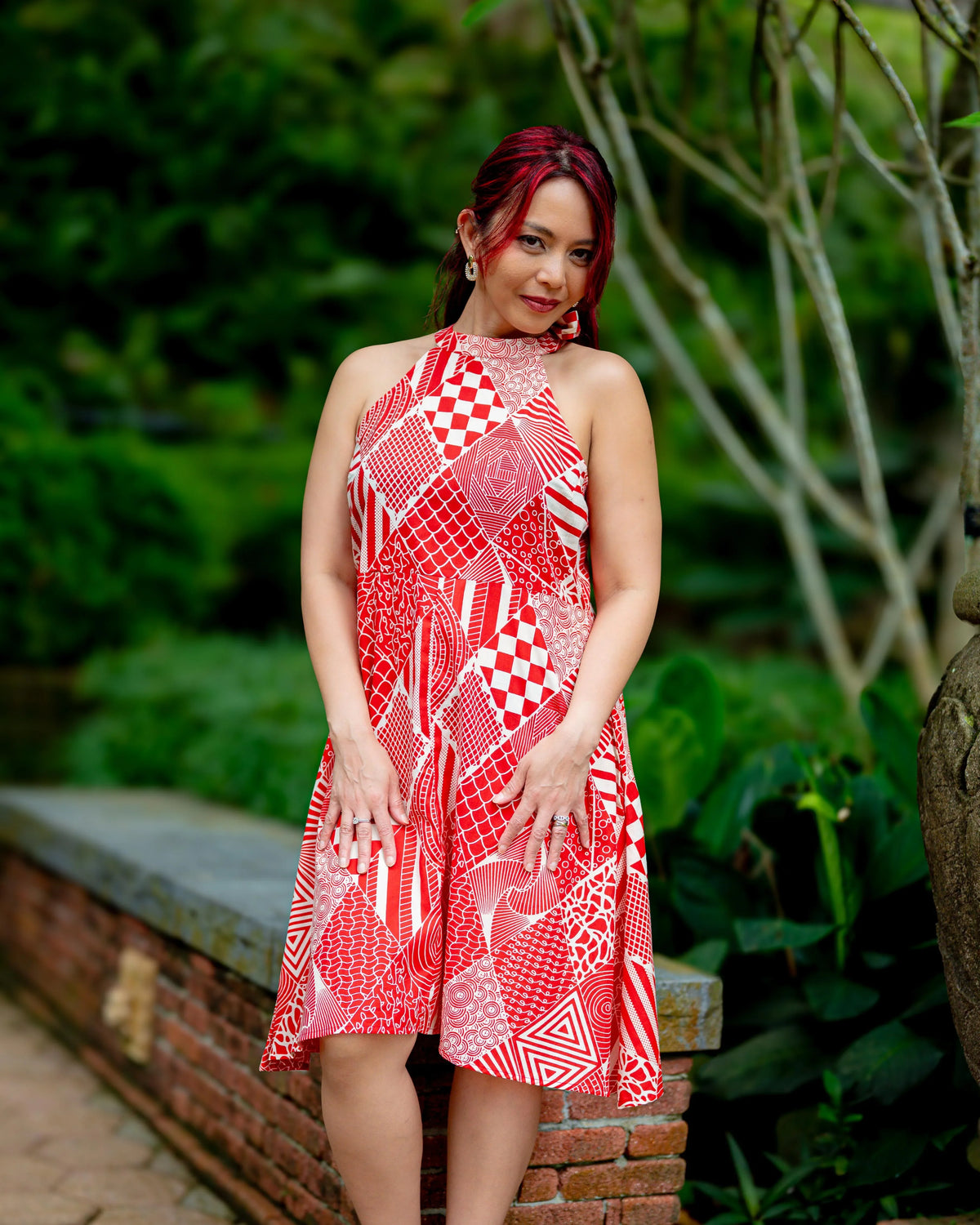 NIMBU | Imperial Women's Short Halter Dress with Pockets