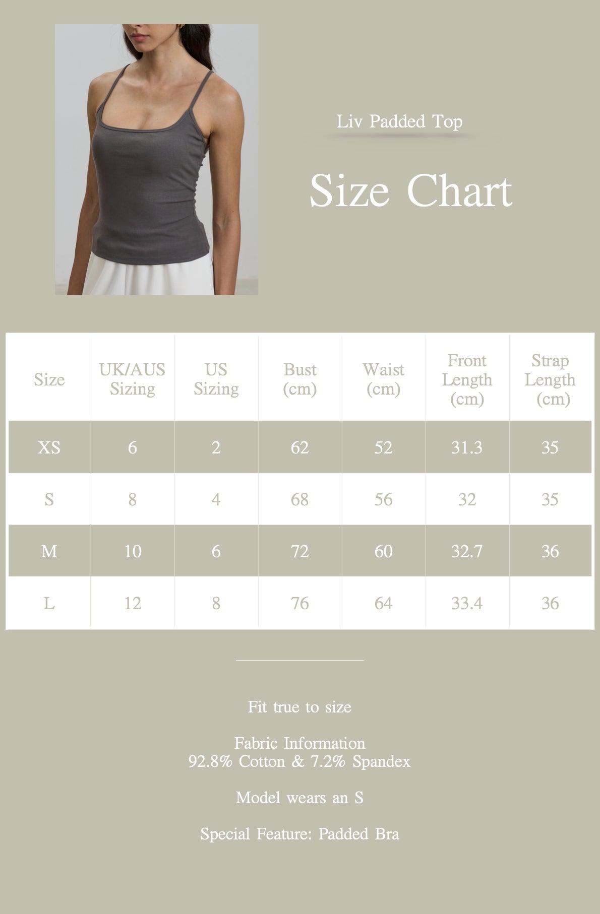 EMVY | Liv Padded Top - Ash Grey