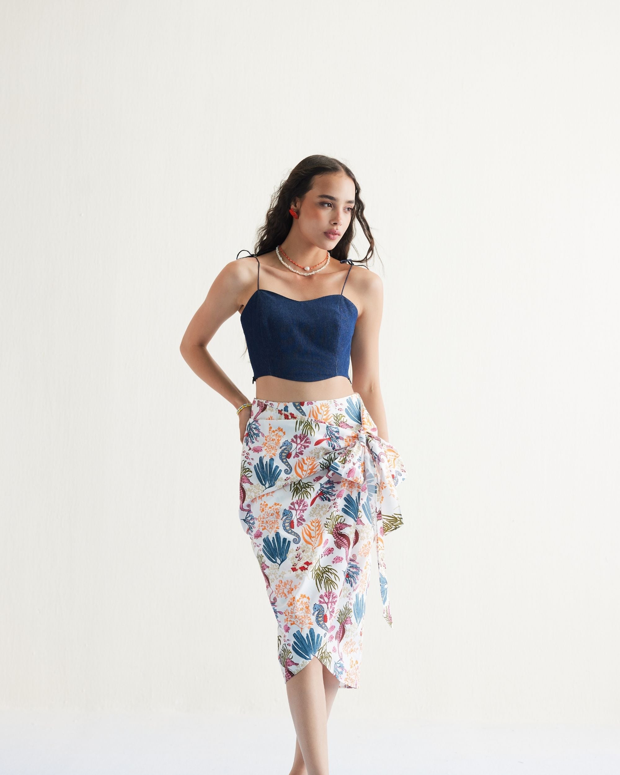 SUI | Blooming Reef Organic Cotton Wrap Skirt