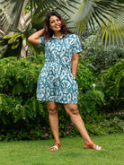 NIMBU | Ankara Blue Womens Cotton Playsuit