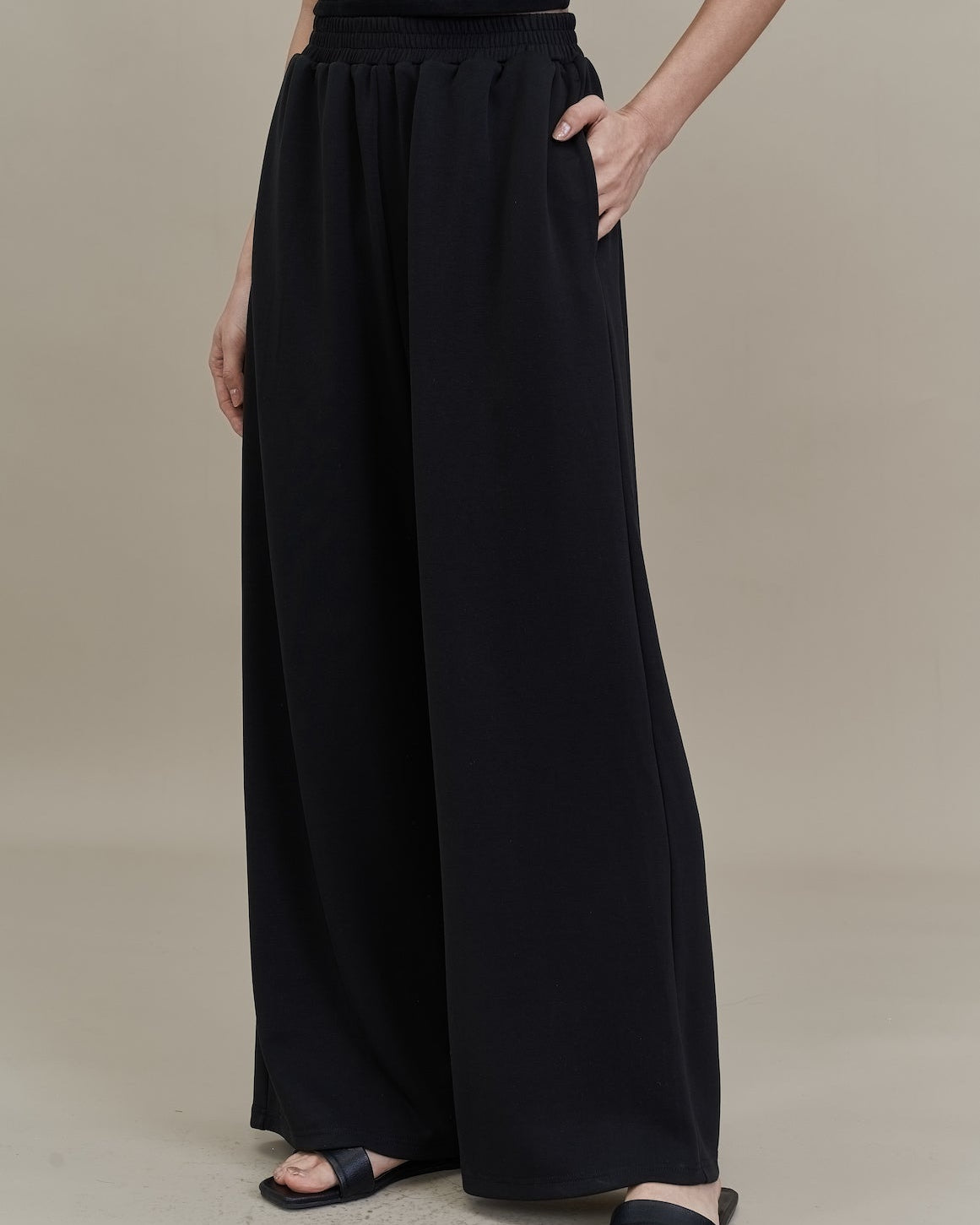 EMVY | Cloud Soft Touch Modal Wide-leg Pant - Black