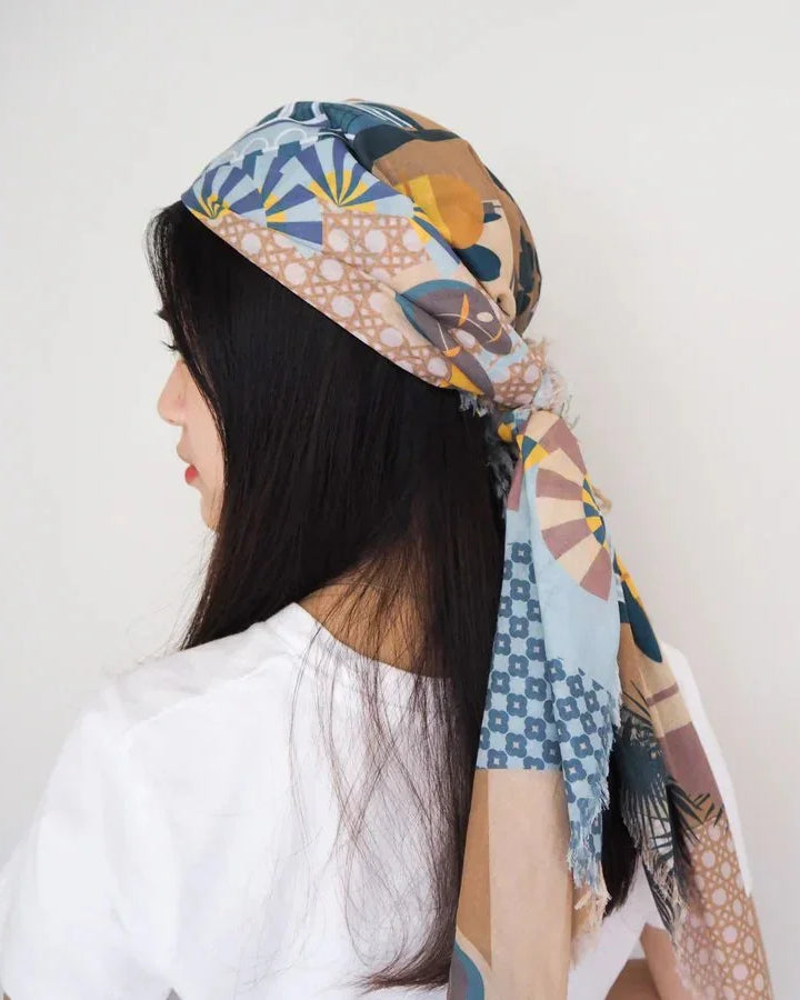 BINARY STYLE | Enchanted Kampong Glam 115x115cm Square Scarf