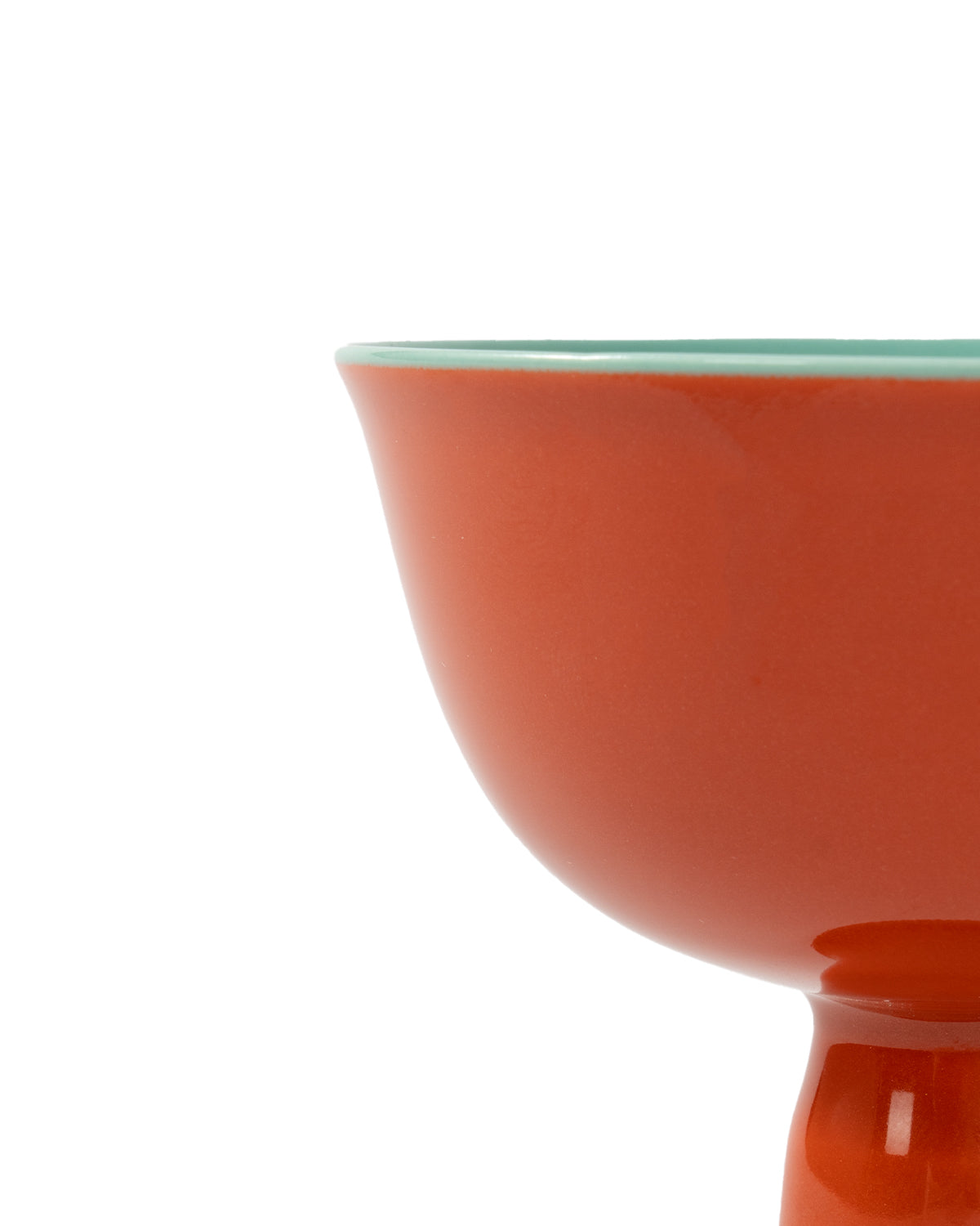 CRAFILAB | Brick Red & Turquoise Song Dynasty & Style Tall Cup