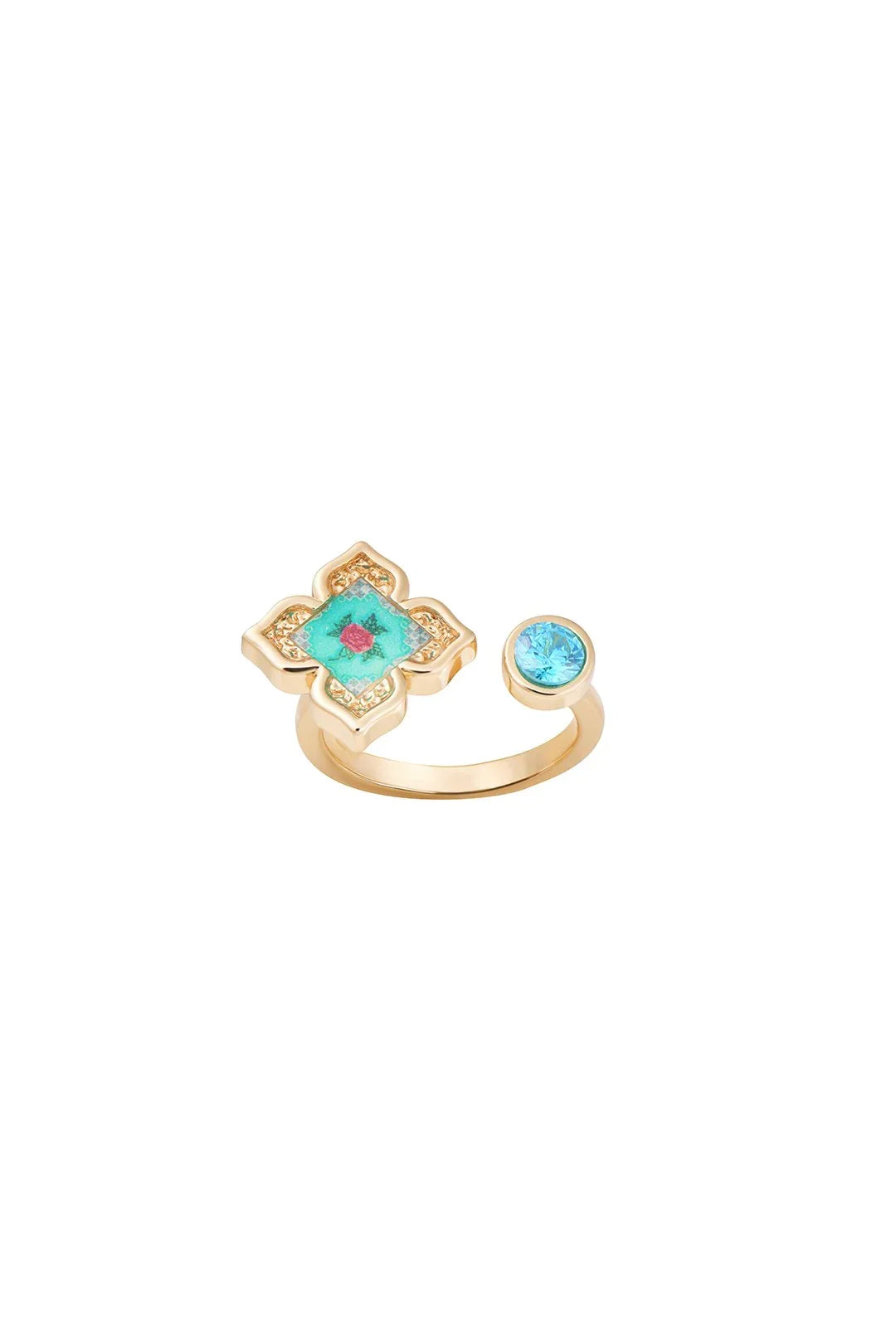 RARE BIRD COLLECTION | Floral Ring - Turquoise