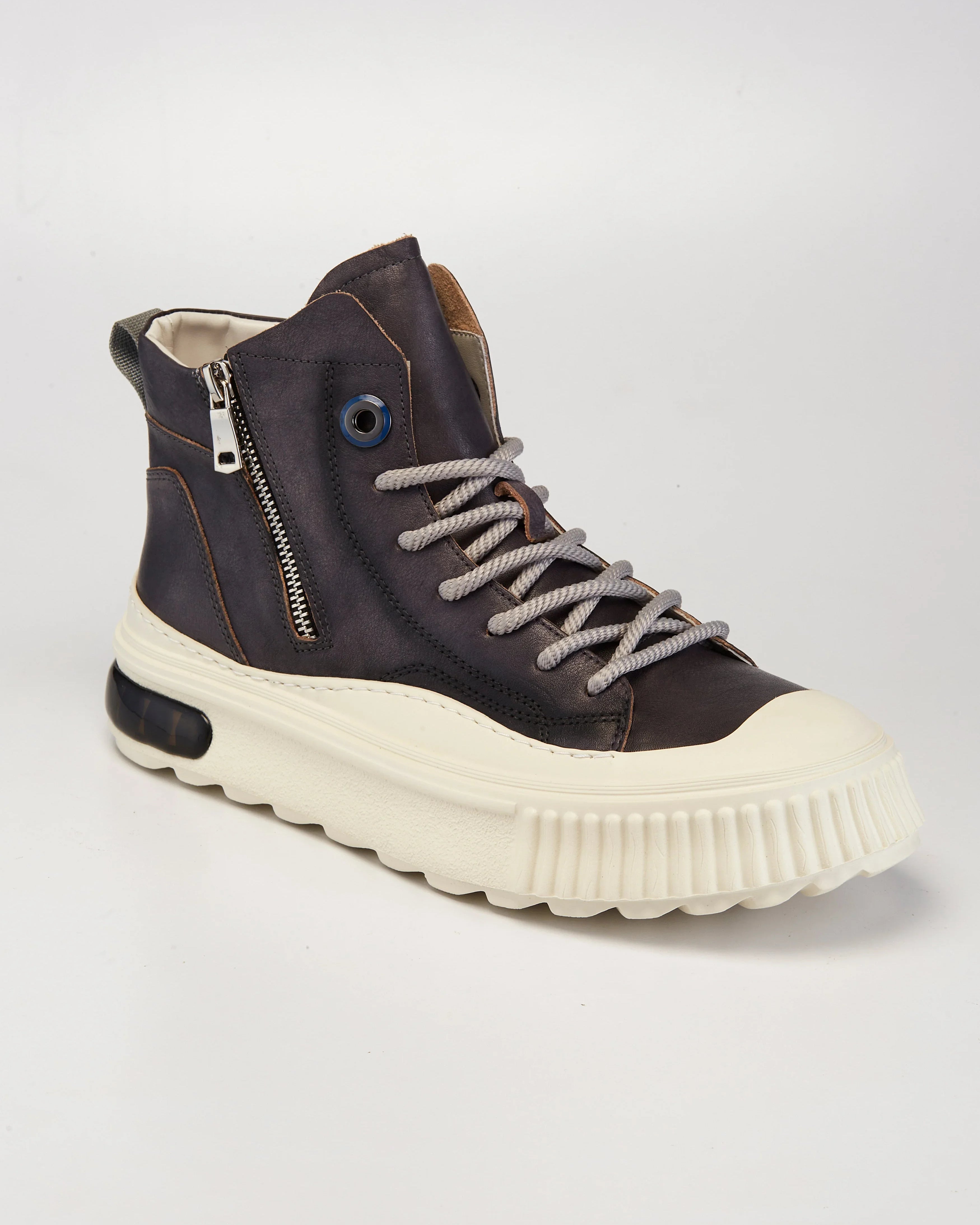 PROJECTWEAR | Farrell Mid Cut Leather Sneaker Grey