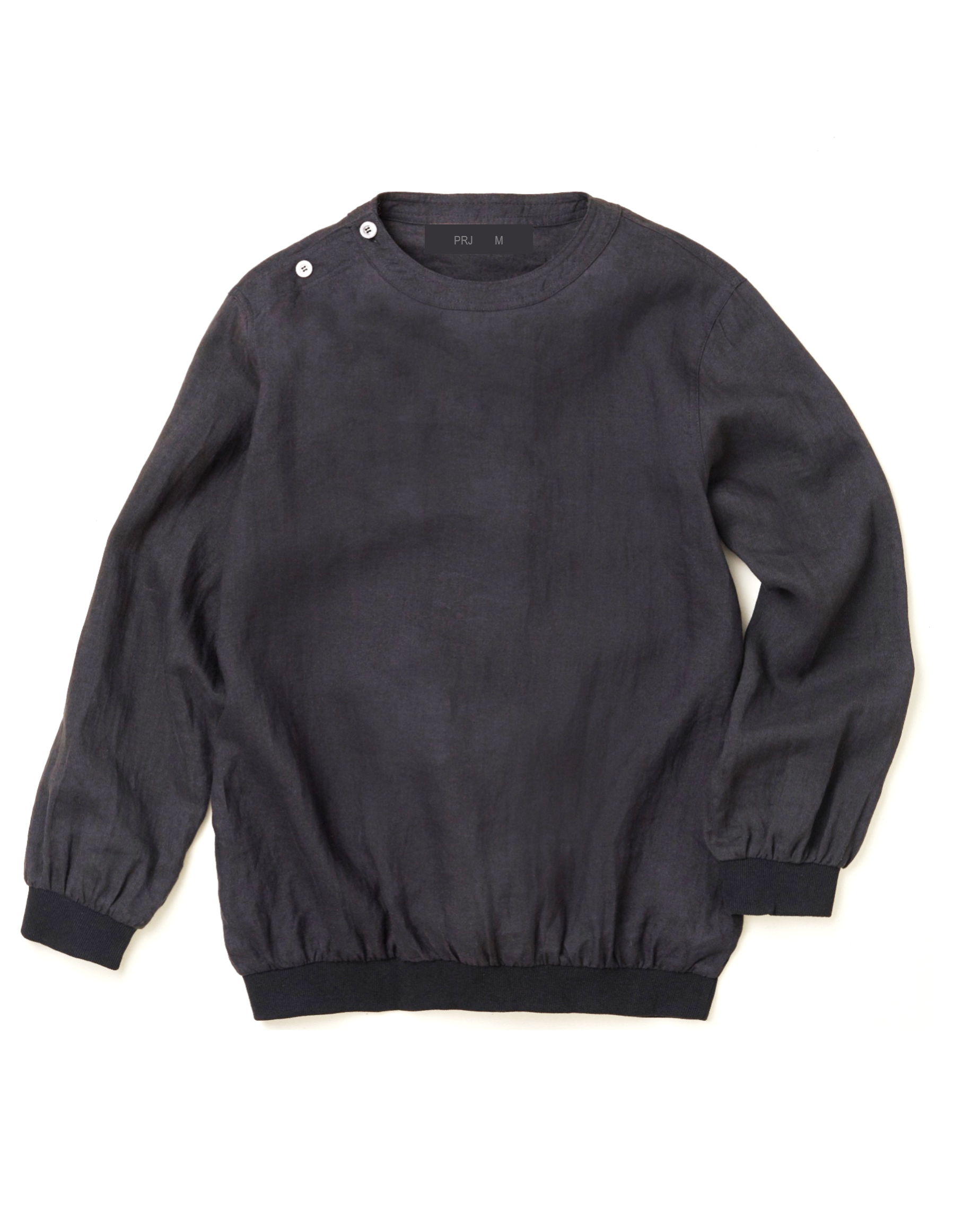 PROJET1826 | Linen Longsleeve With Shoulder Button - BLK