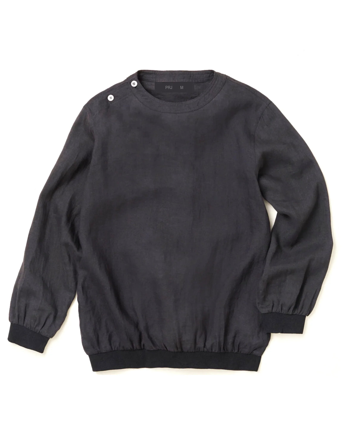 PROJET1826 | Linen Longsleeve With Shoulder Button - BLK