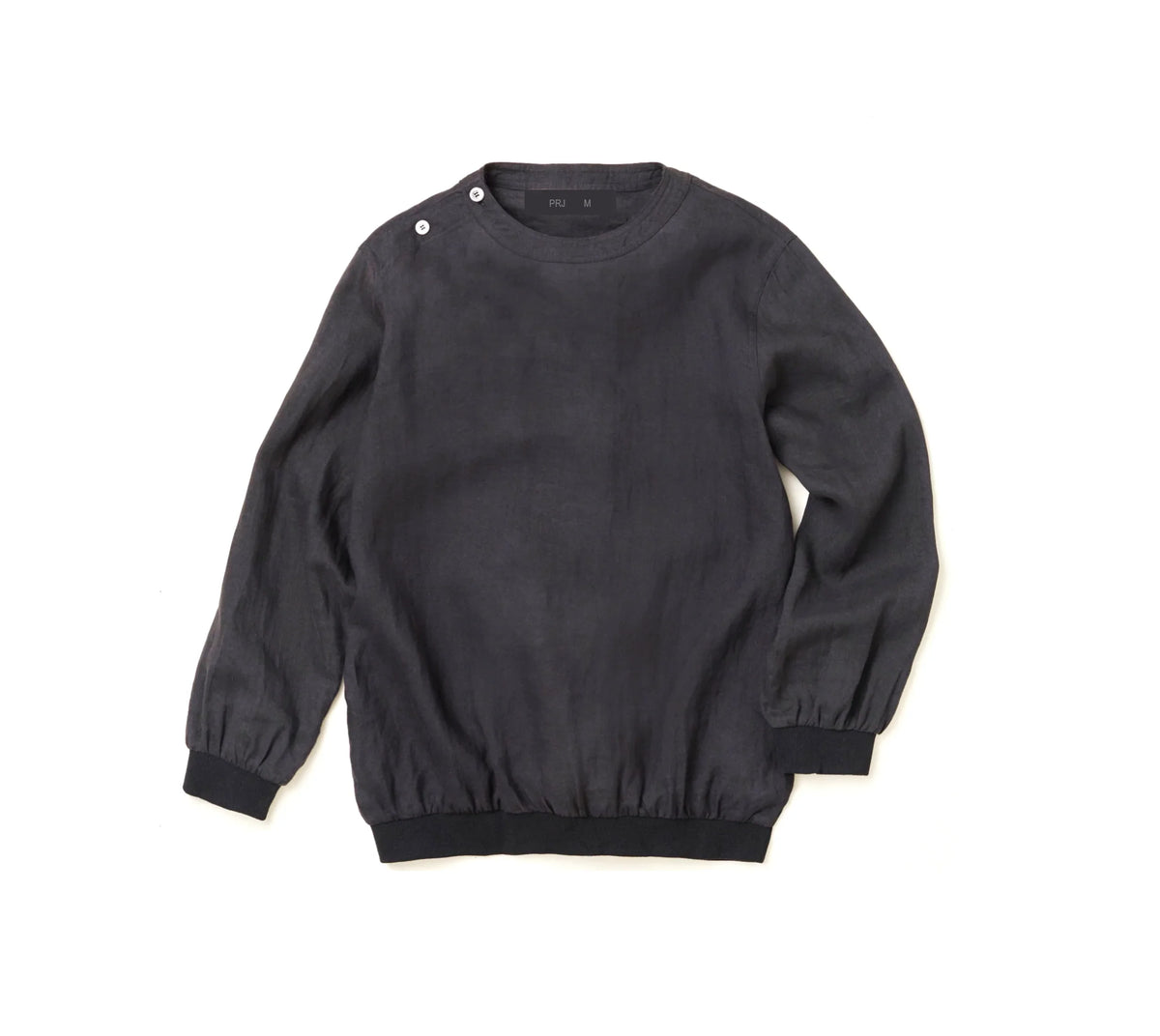 PROJET1826 | Linen Longsleeve With Shoulder Button - BLK