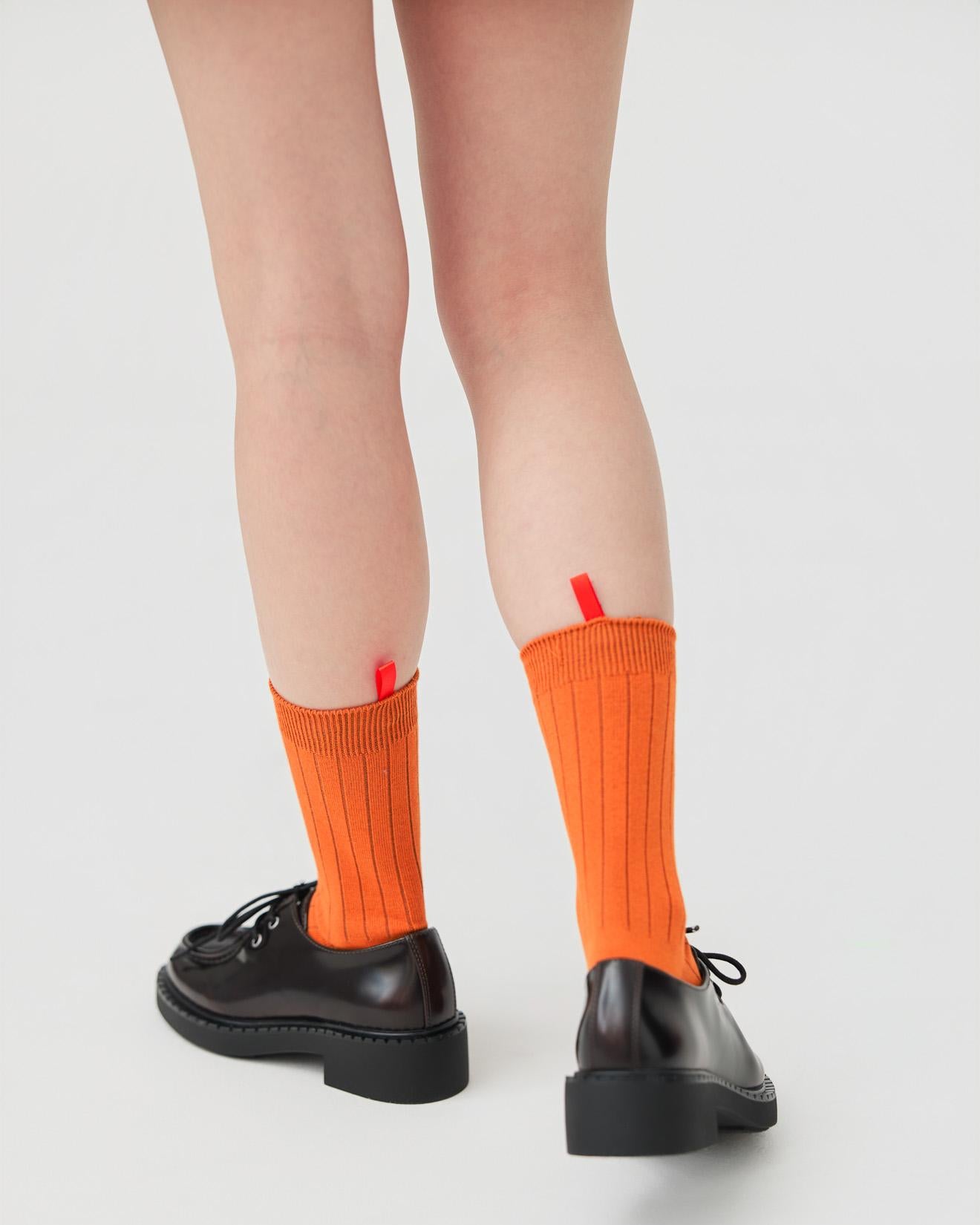 3EIGHTH | Tab Crew Socks In Orange