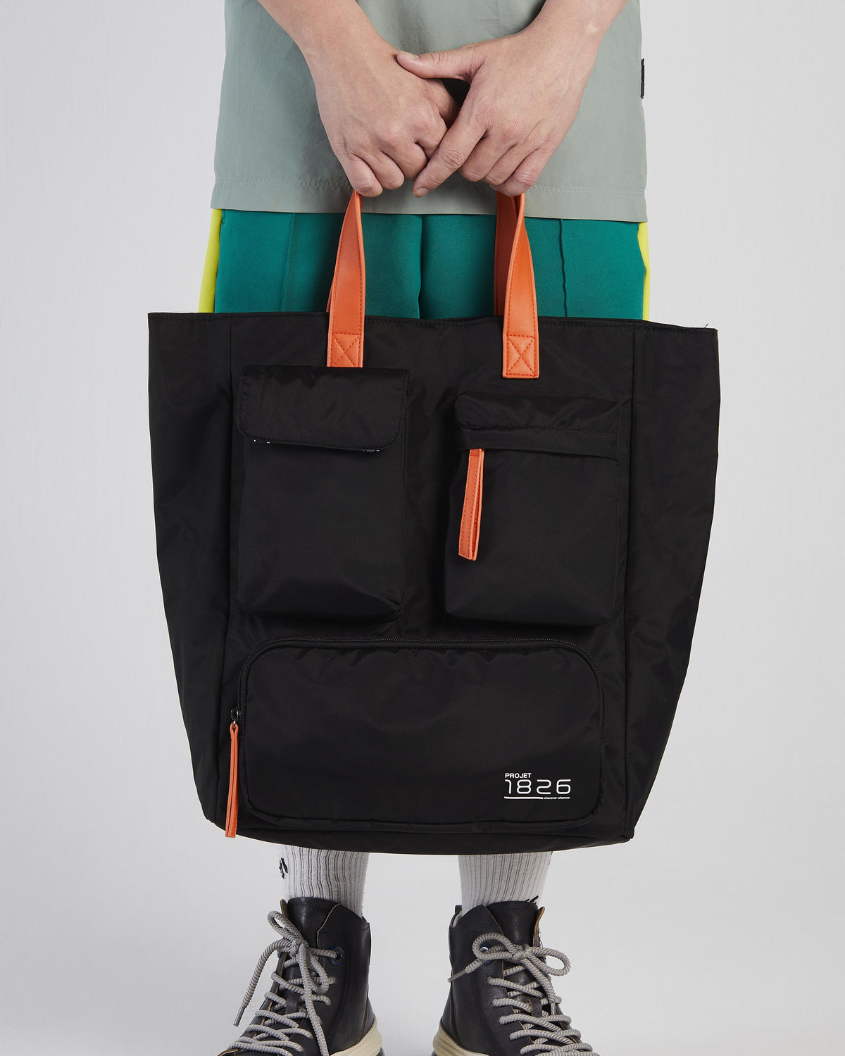PROJET1826 | CAEDMON Multipockets Tote Bag Black