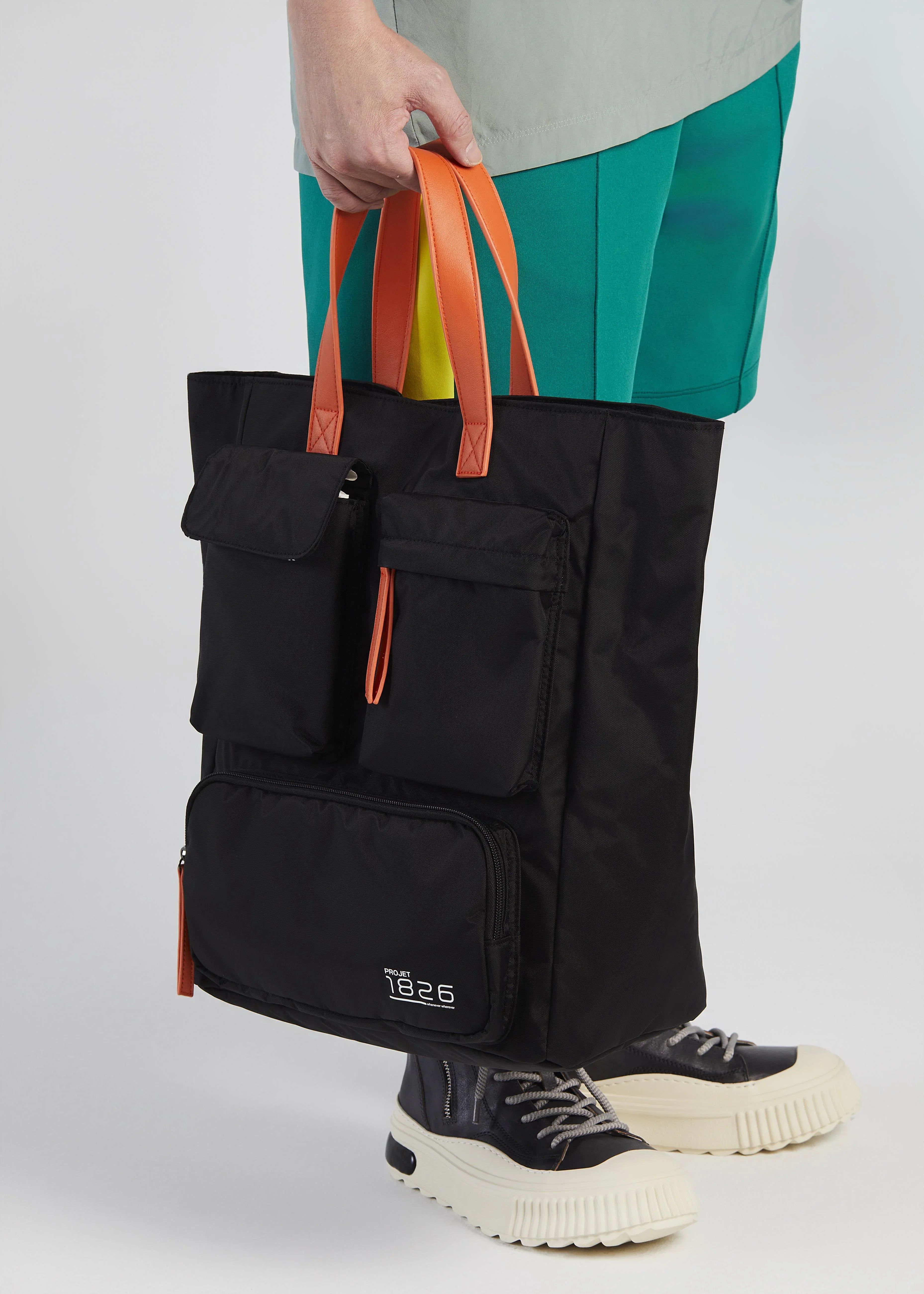 PROJET1826 | CAEDMON Multipockets Tote Bag Black