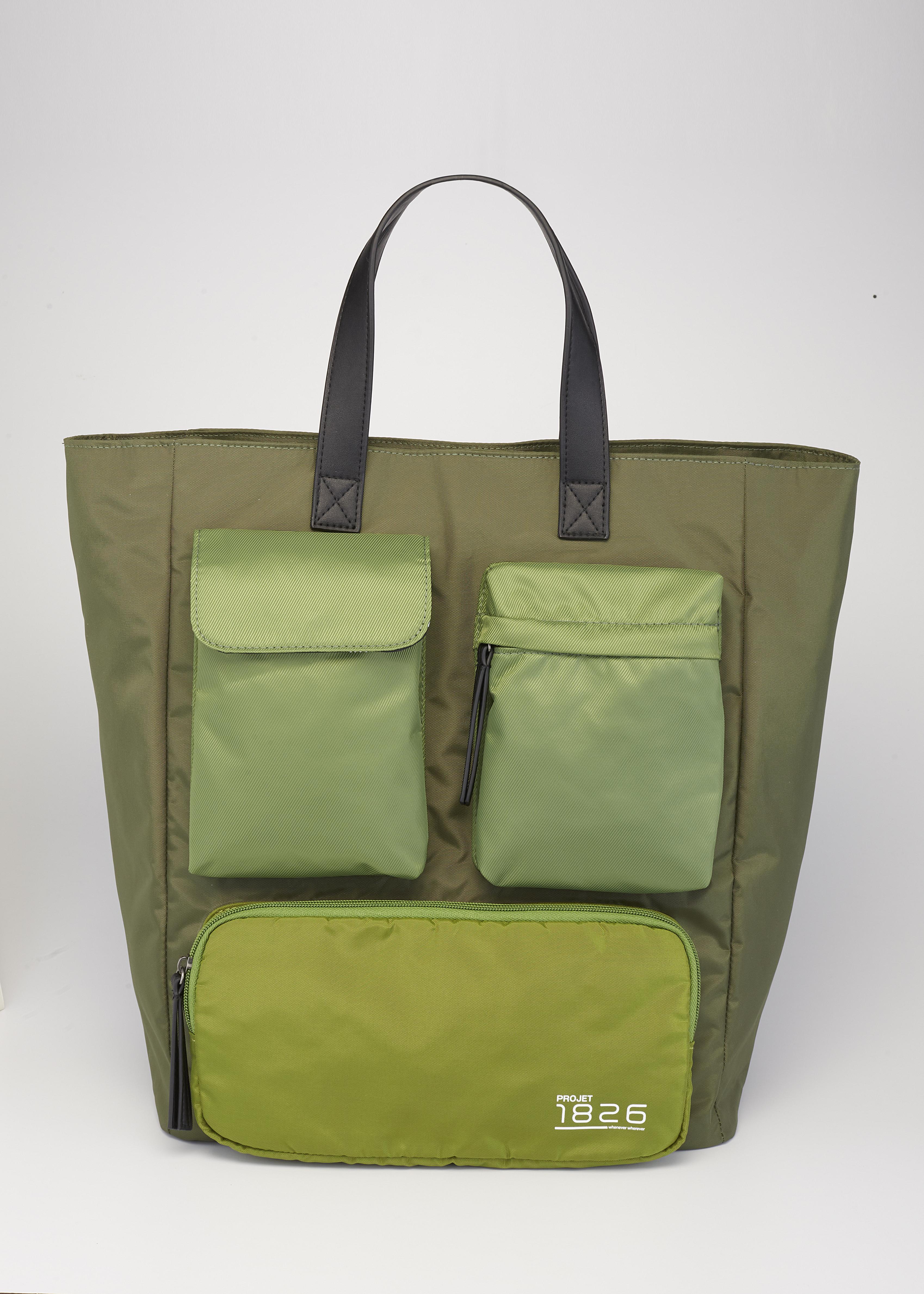 PROJET1826 | CAEDMON Multipockets Tote Bag Green