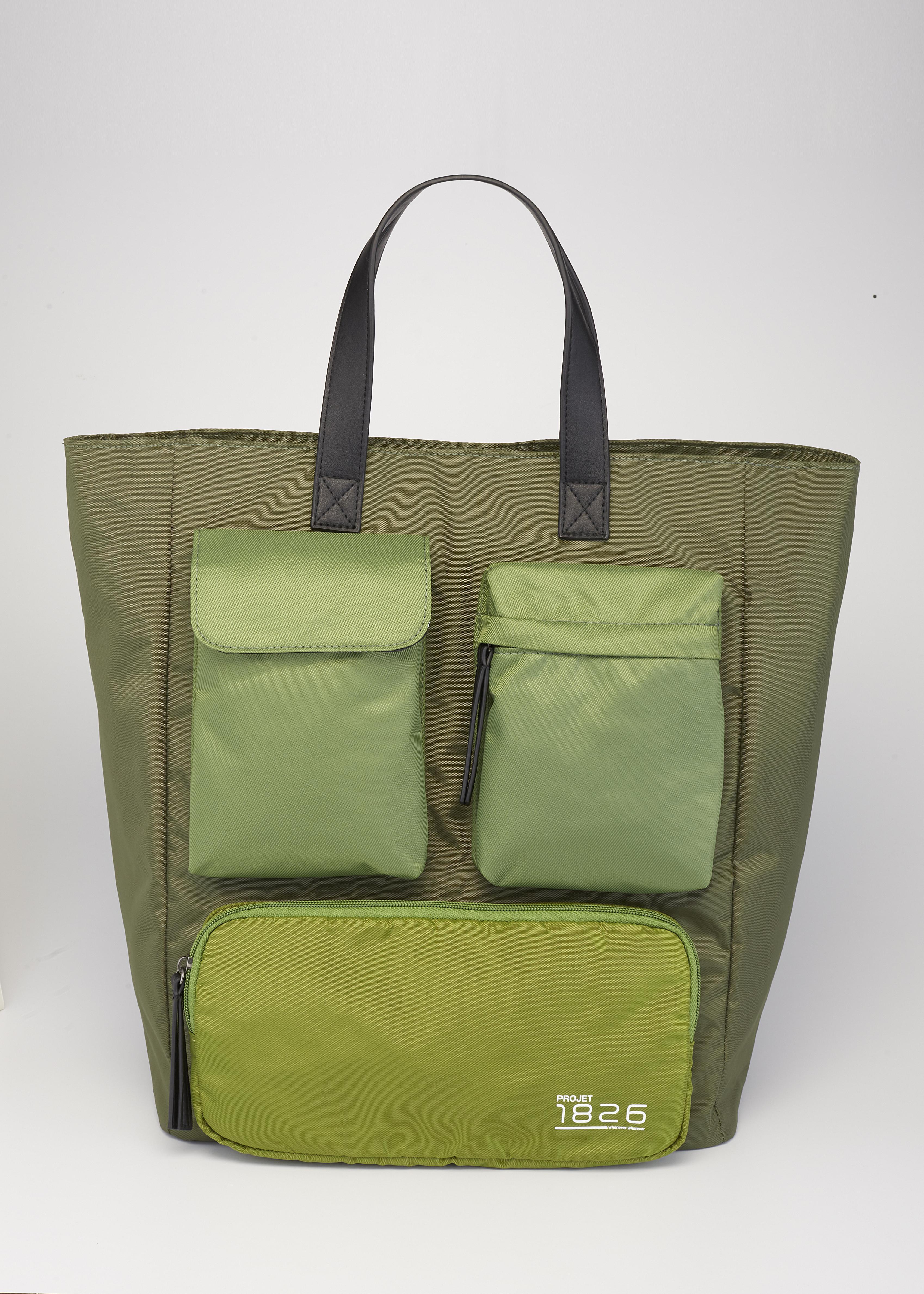PROJET1826 | CAEDMON Multipockets Tote Bag Green