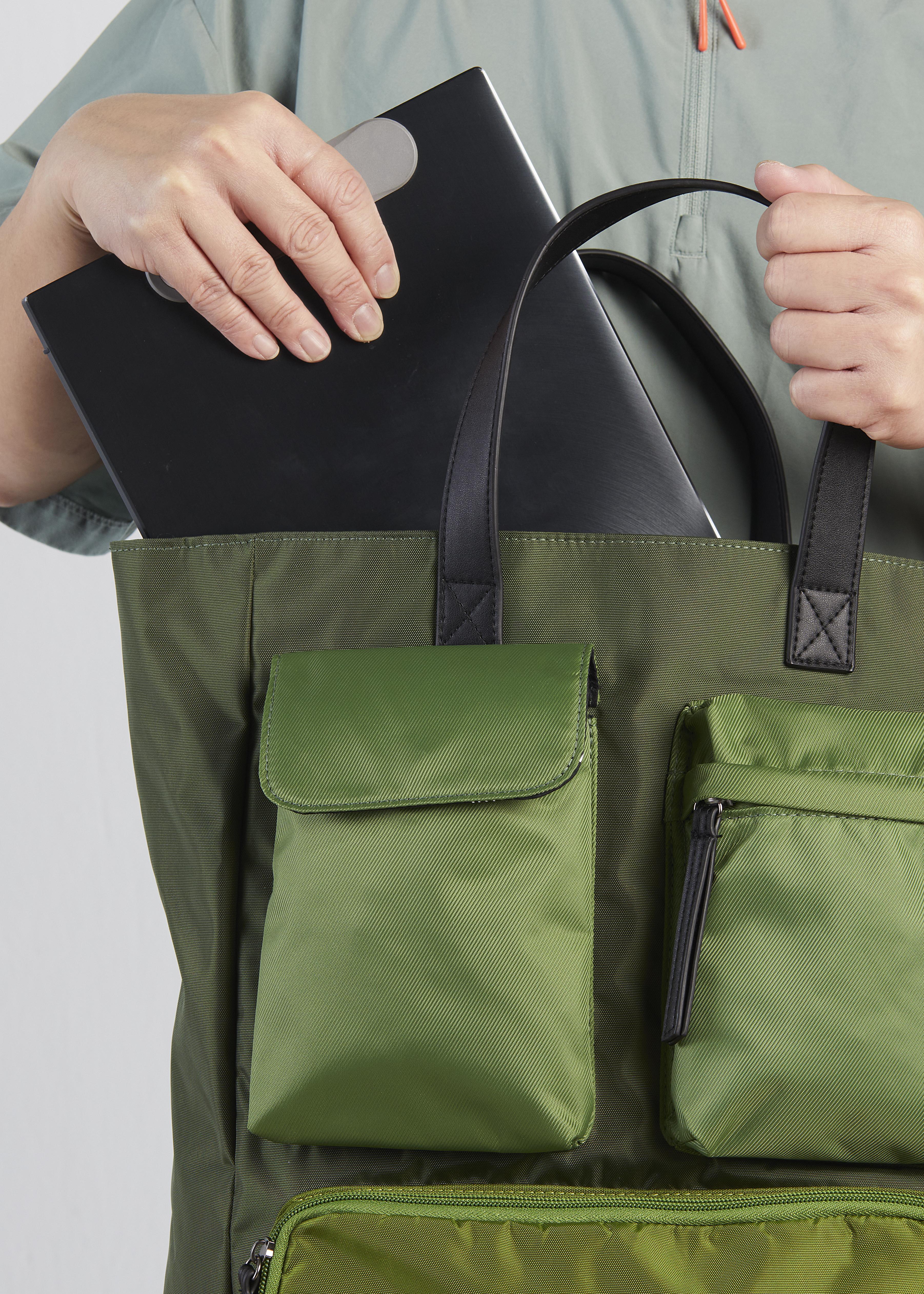 PROJET1826 | CAEDMON Multipockets Tote Bag Green