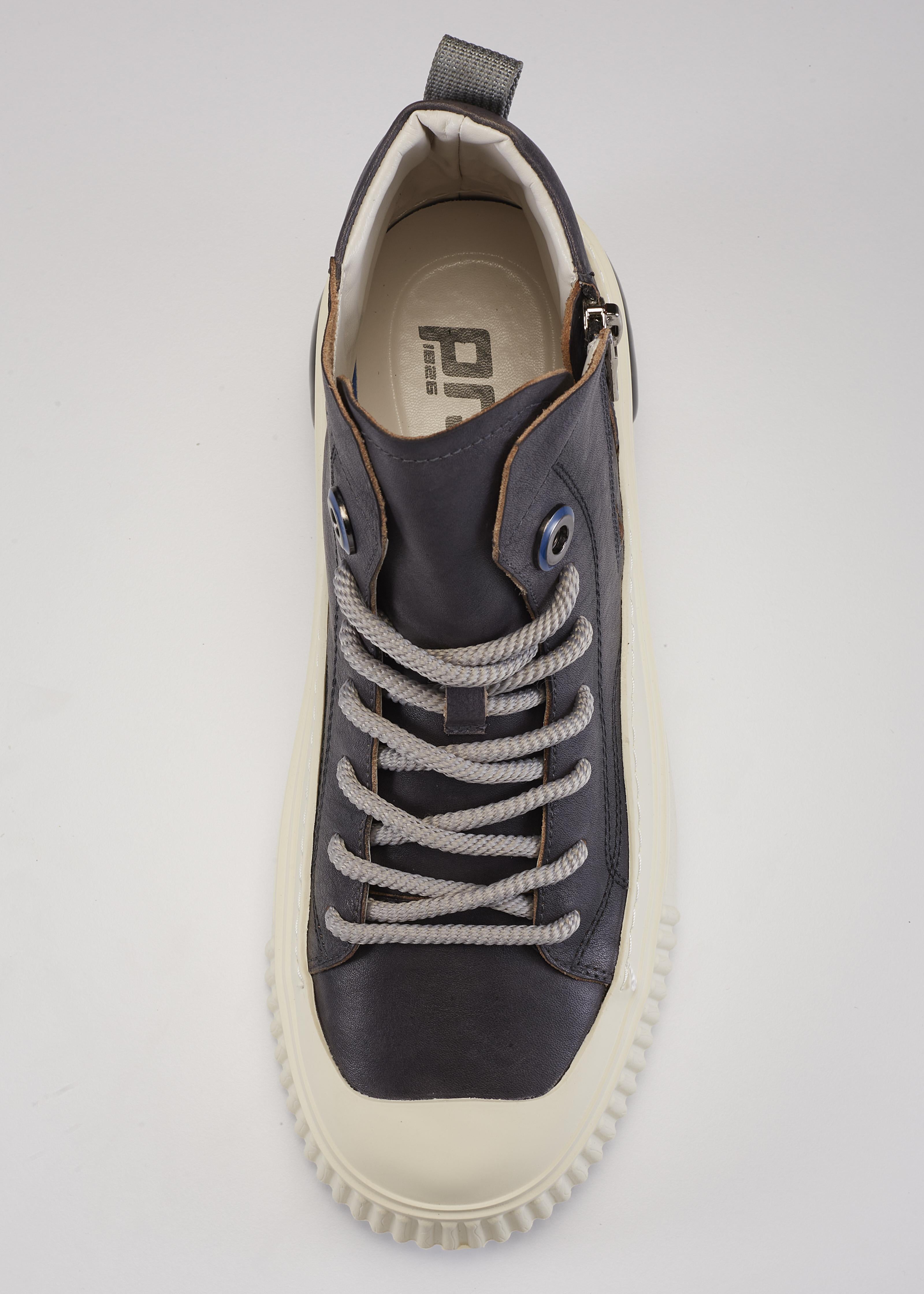 PROJET1826 | FARRELL Mid Cut Leather Sneaker Grey