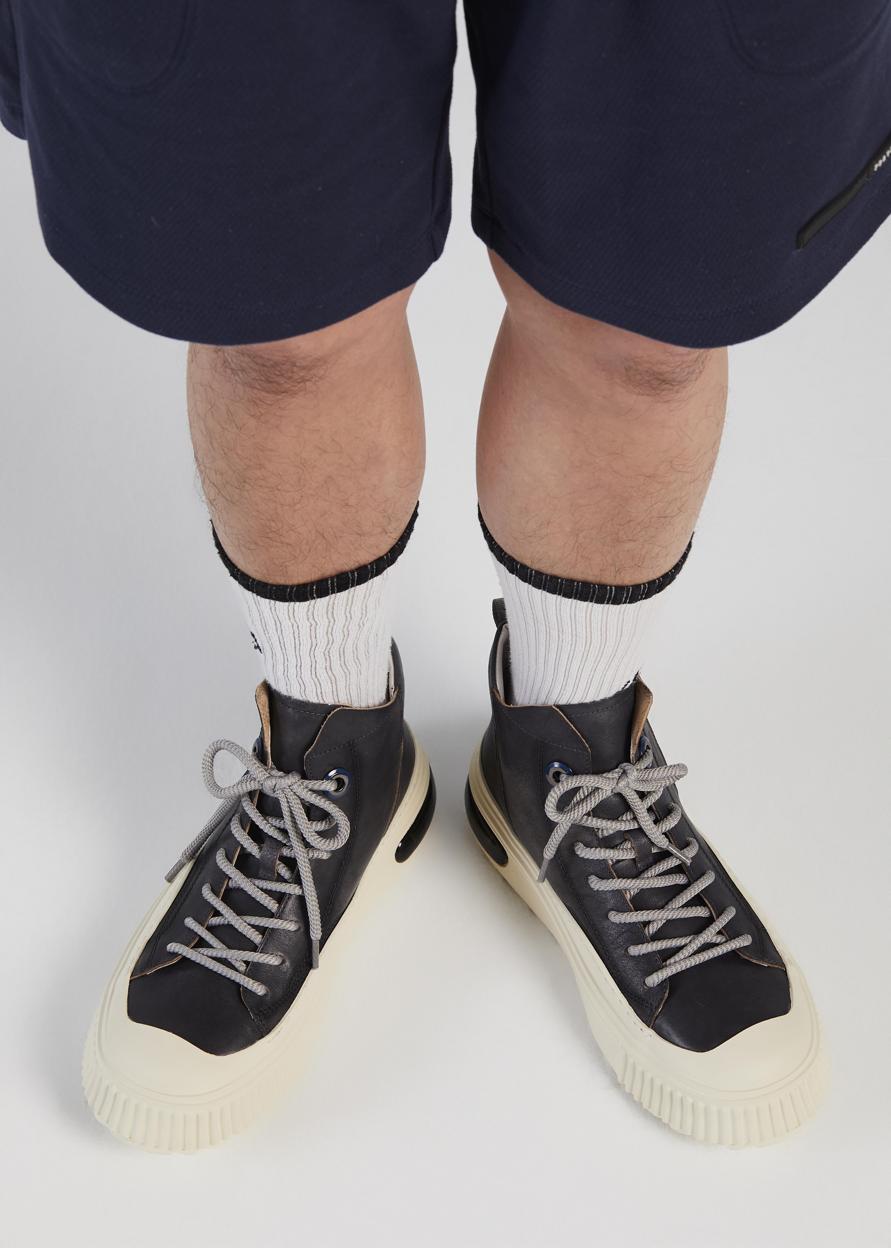 PROJET1826 | FARRELL Mid Cut Leather Sneaker Grey