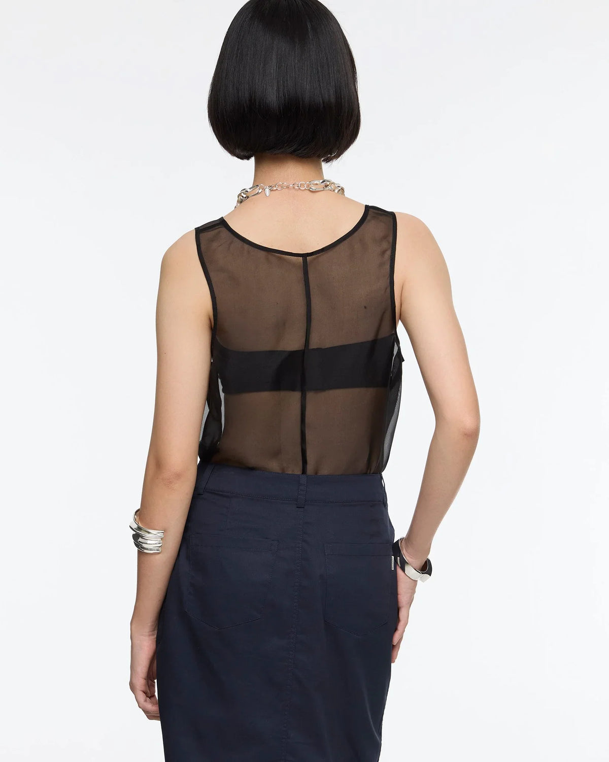 ROCK DAISY | Sira Straight Midi Organic Cotton Skirt