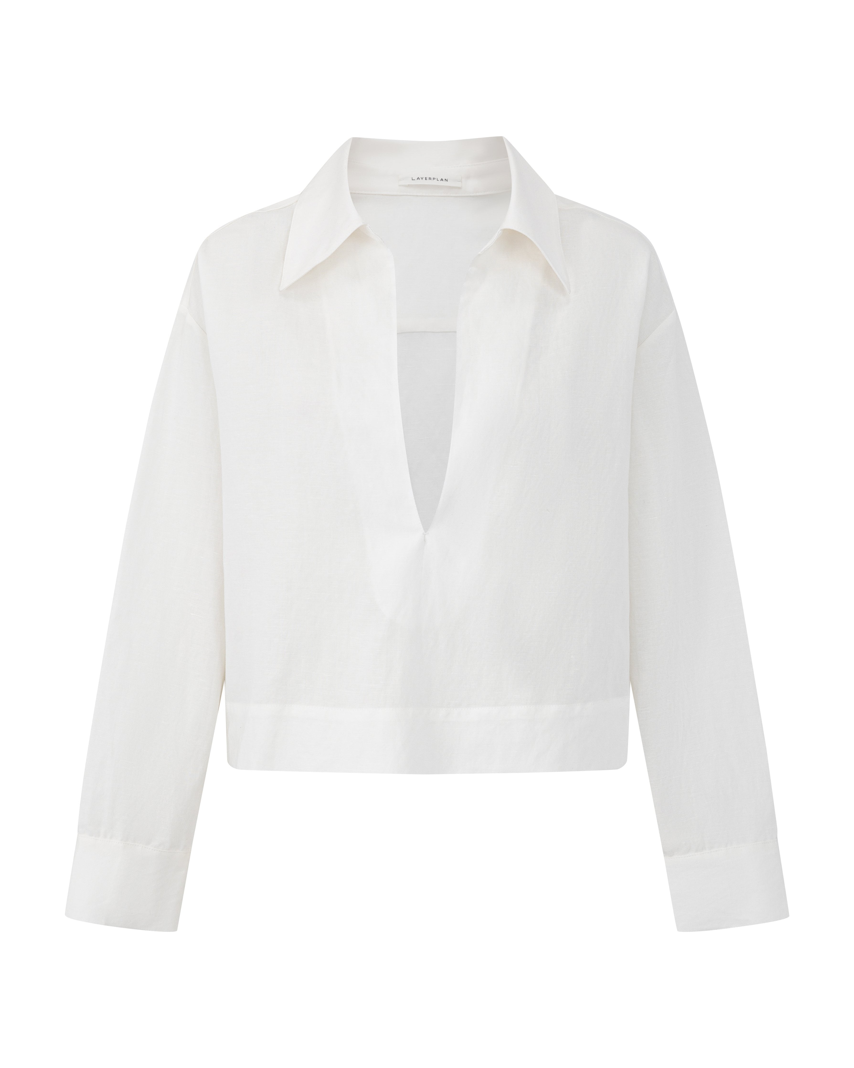 LAYERPLAN | Zerin Cropped Linen Shirt