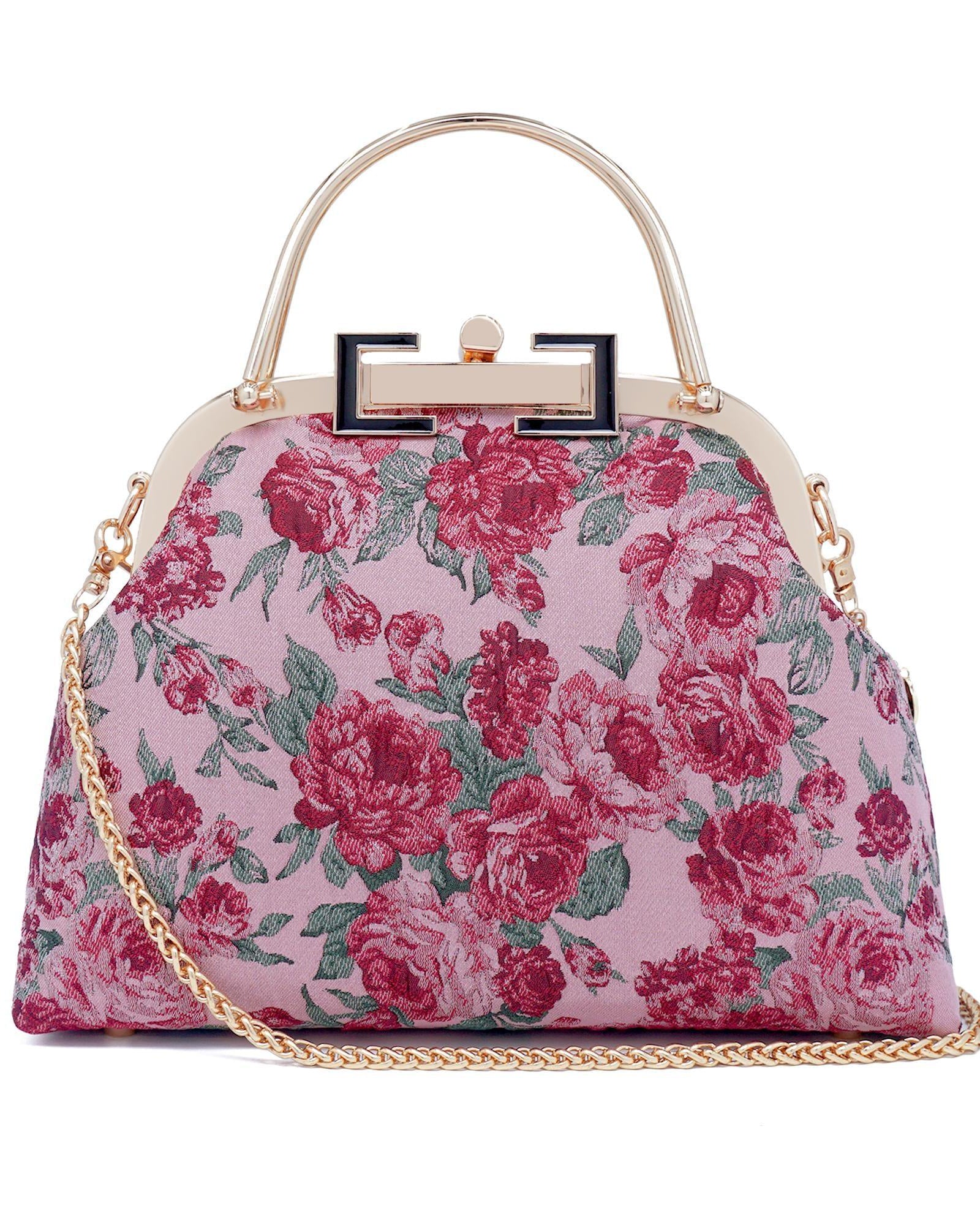 COCOONESE | Clasp Crossbody Bag - Rose of Versailles