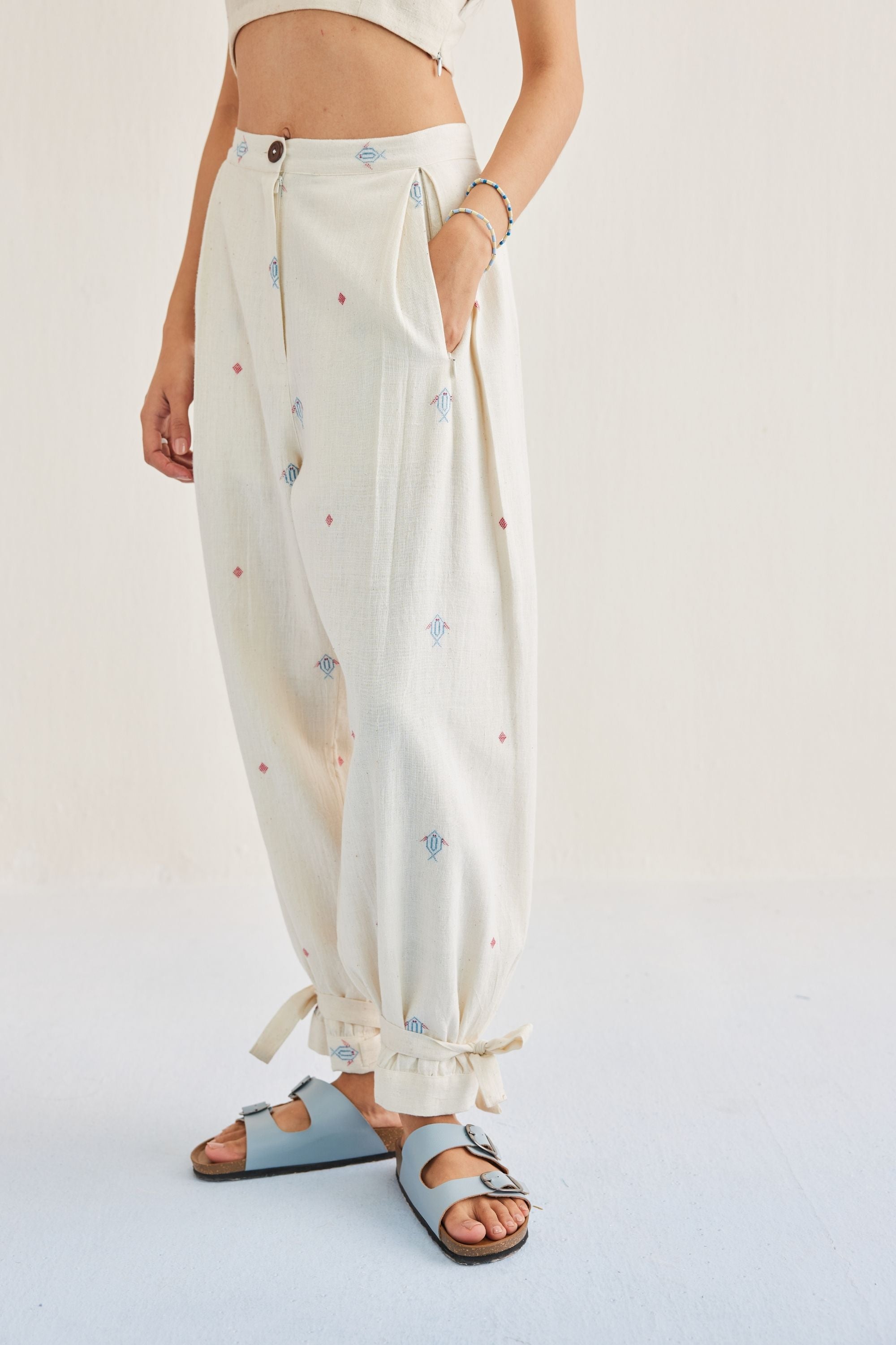 SUI | Swim Free Handwoven Kala Cotton Trousers