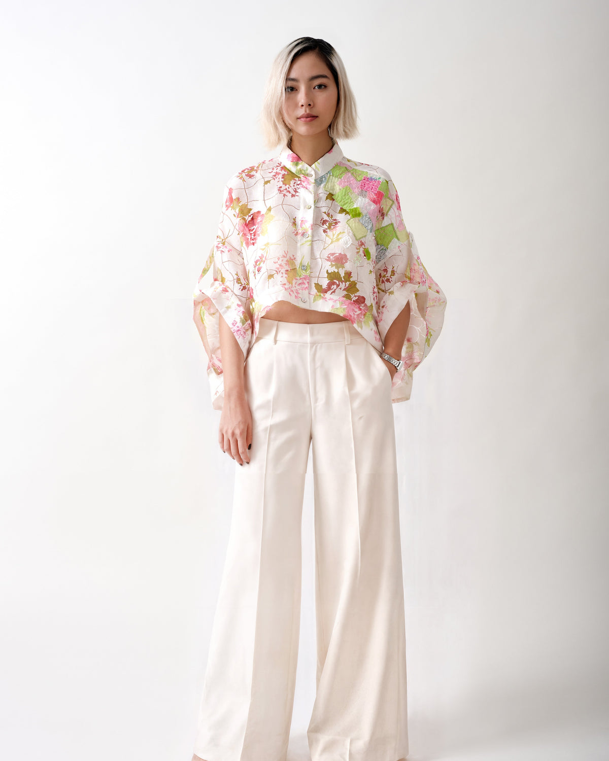 KHAAR | Floral Crop Top