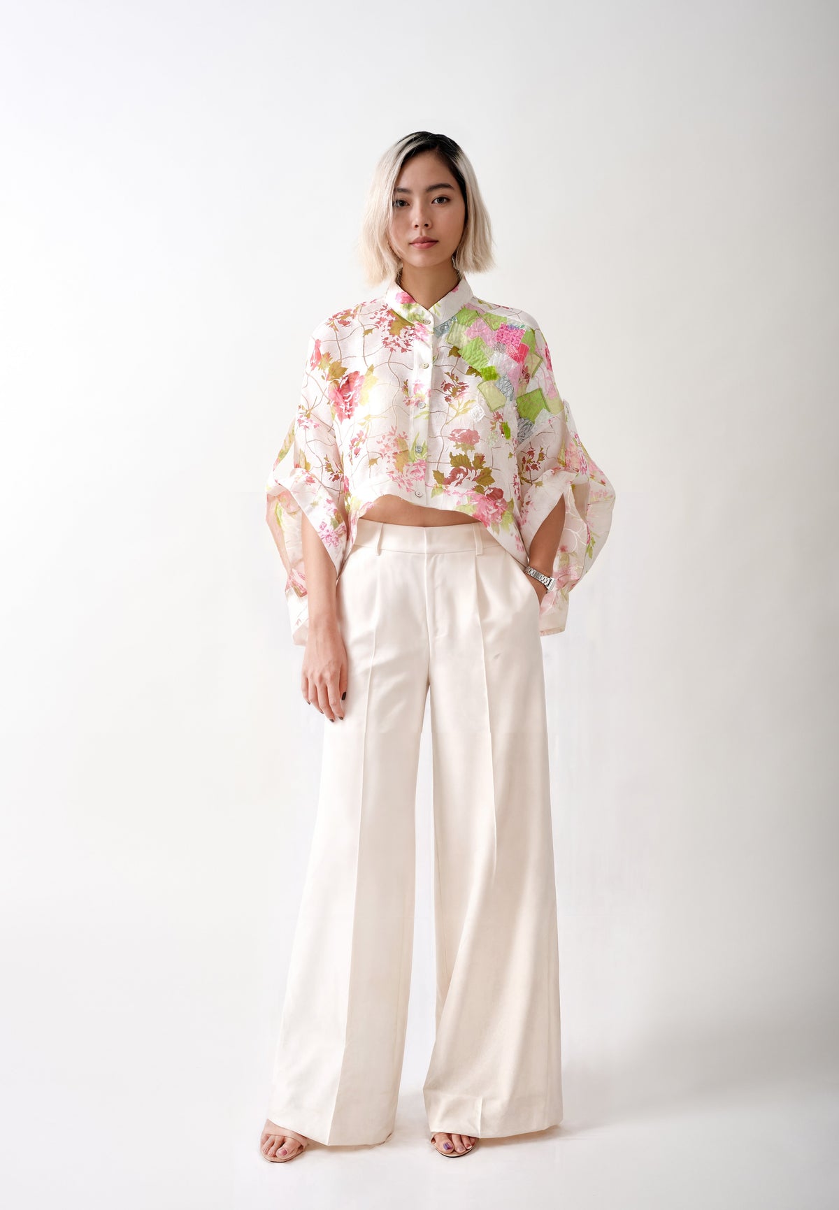 KHAAR | Floral Crop Top