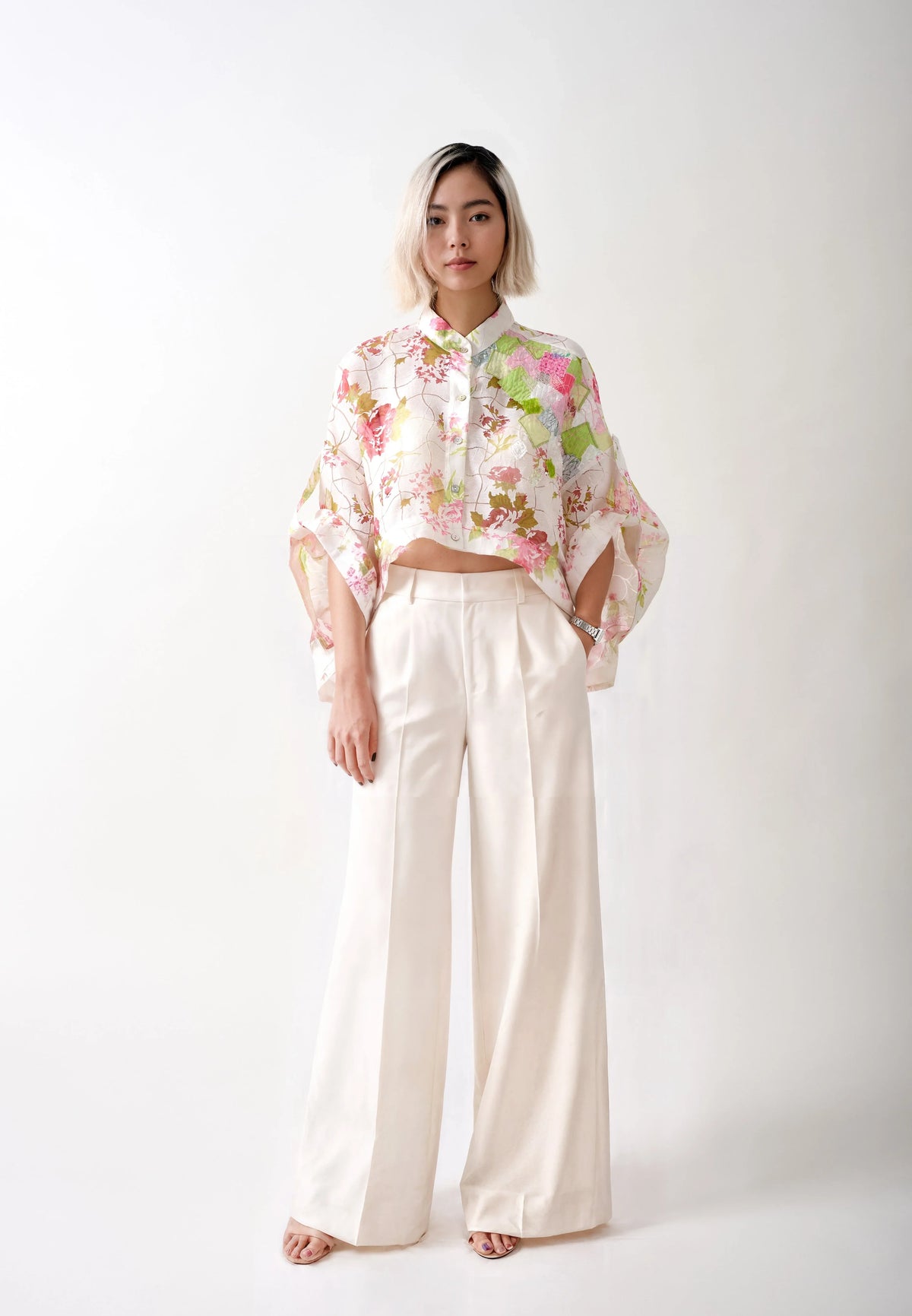 KHAAR | Floral Crop Top