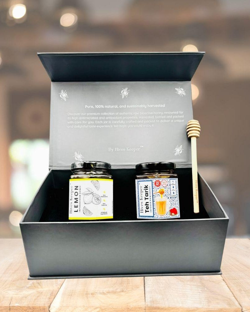 HIVES KEEPER | Lemon & Teh Tarik Raw Honey Festive Gift Set