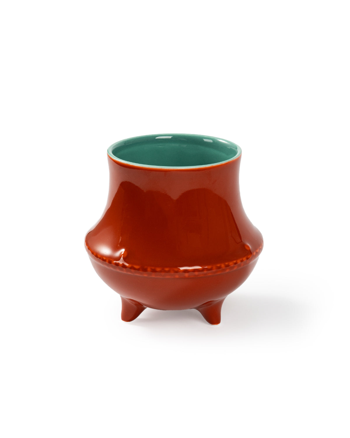 CRAFILAB | Brick Red & Turquoise Three-Legged Water Container