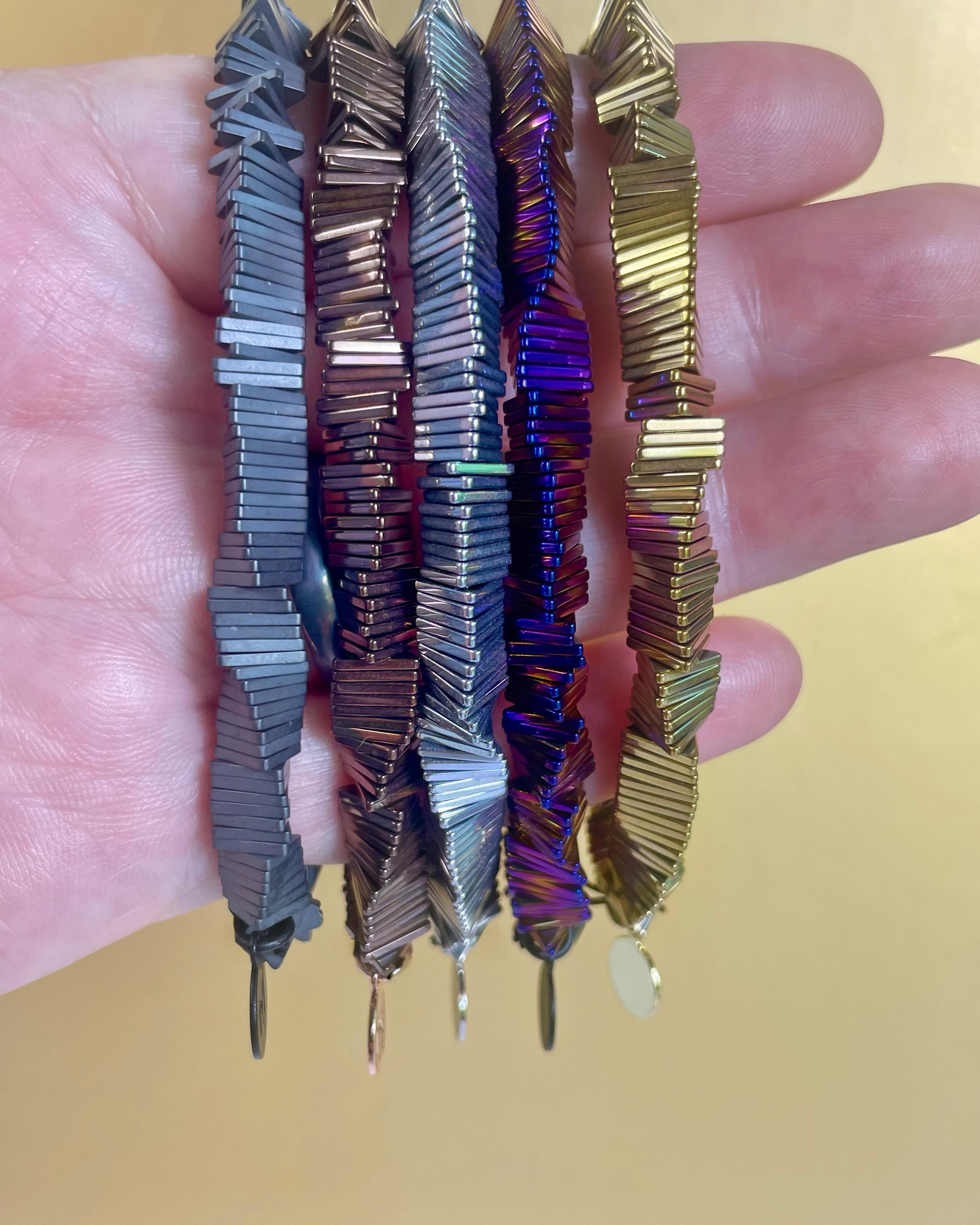 MARILYN TAN JEWELLERY | Kinetic Hematite Gemstone Elastic Bracelet