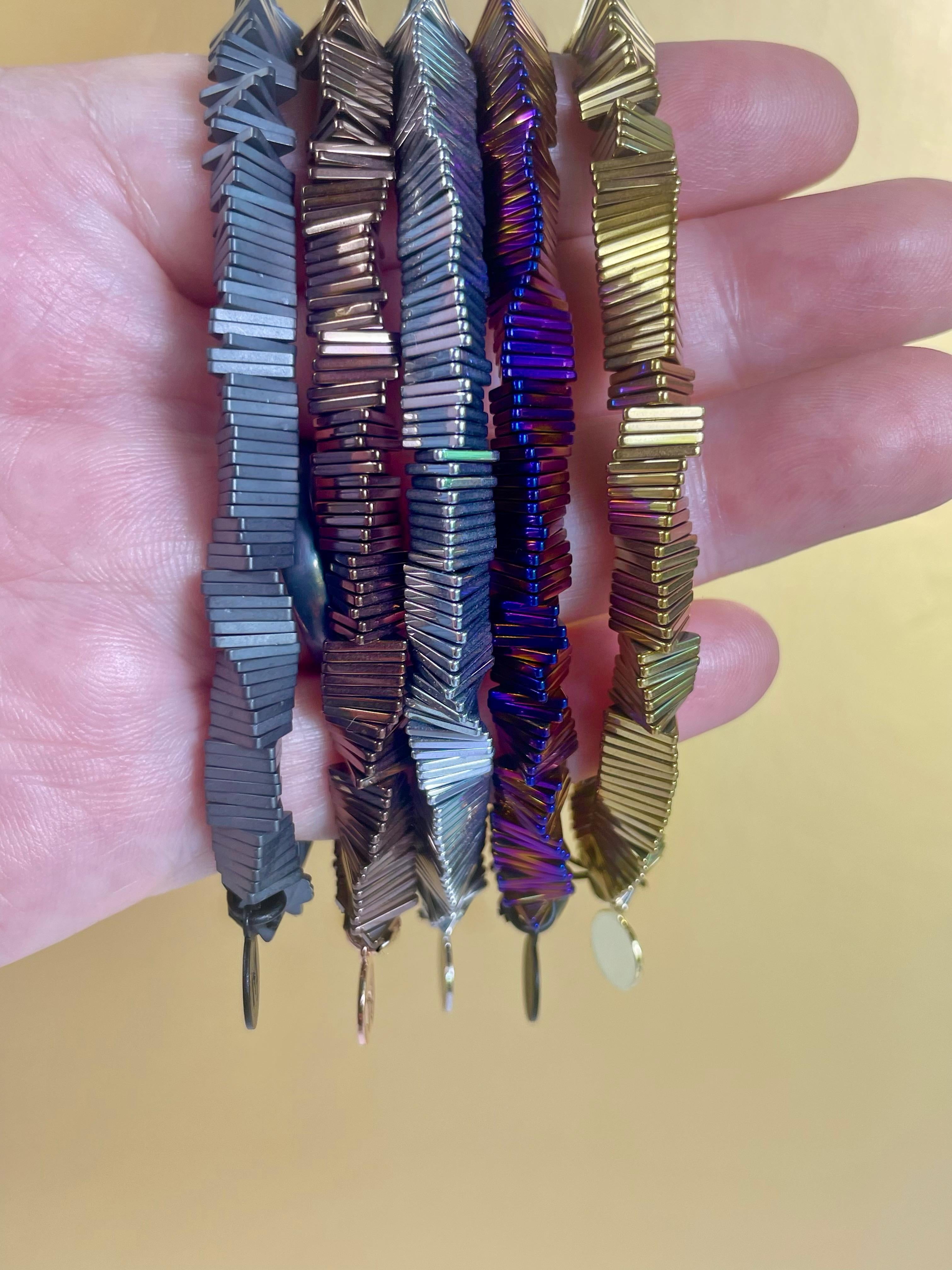 MARILYN TAN JEWELLERY | Kinetic Hematite Gemstone Elastic Bracelet