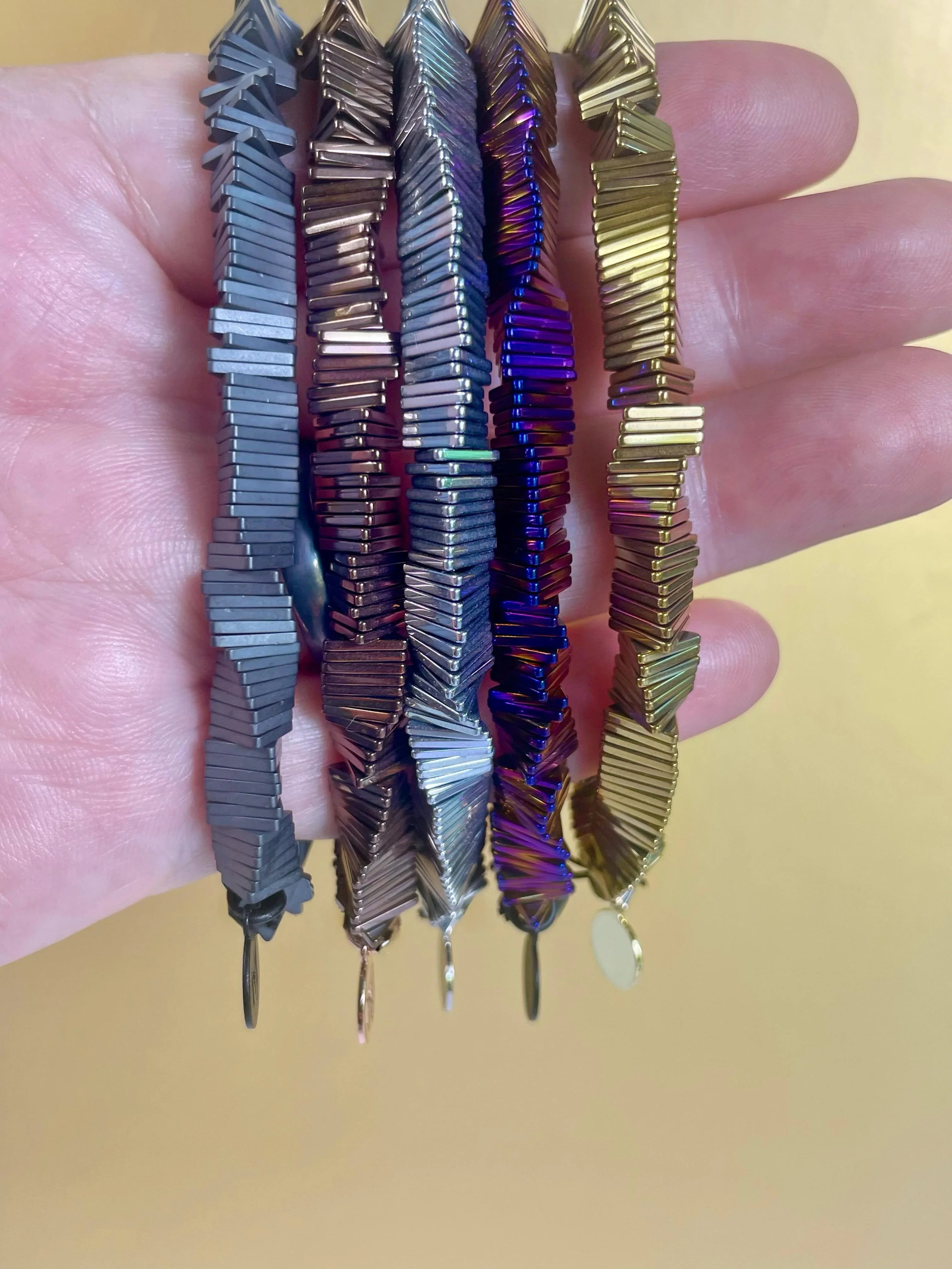 MARILYN TAN JEWELLERY | Kinetic Hematite Gemstone Elastic Bracelet