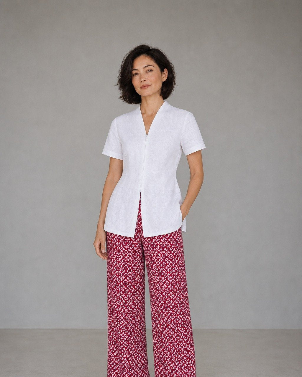 ANS.EIN | WHITE Kebaya Peplum Top