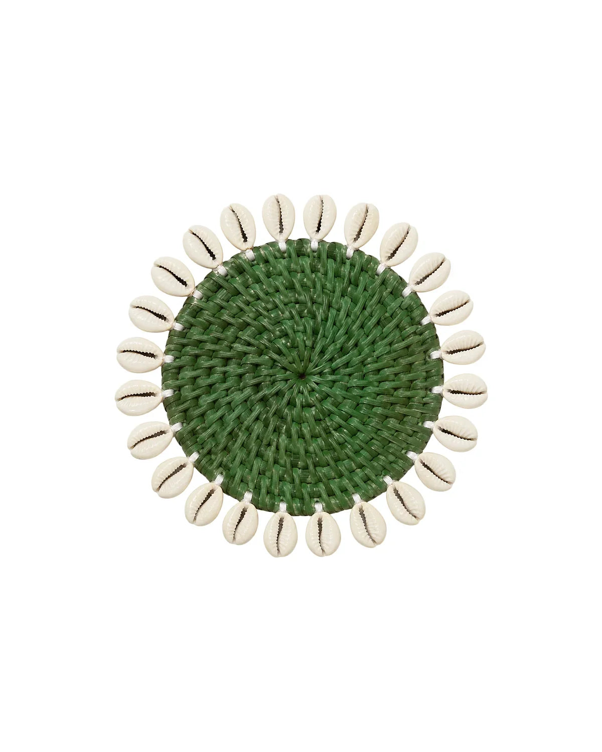 MEJA MAISON DE BALI | The Amour Oil Green Cowrie Coaster