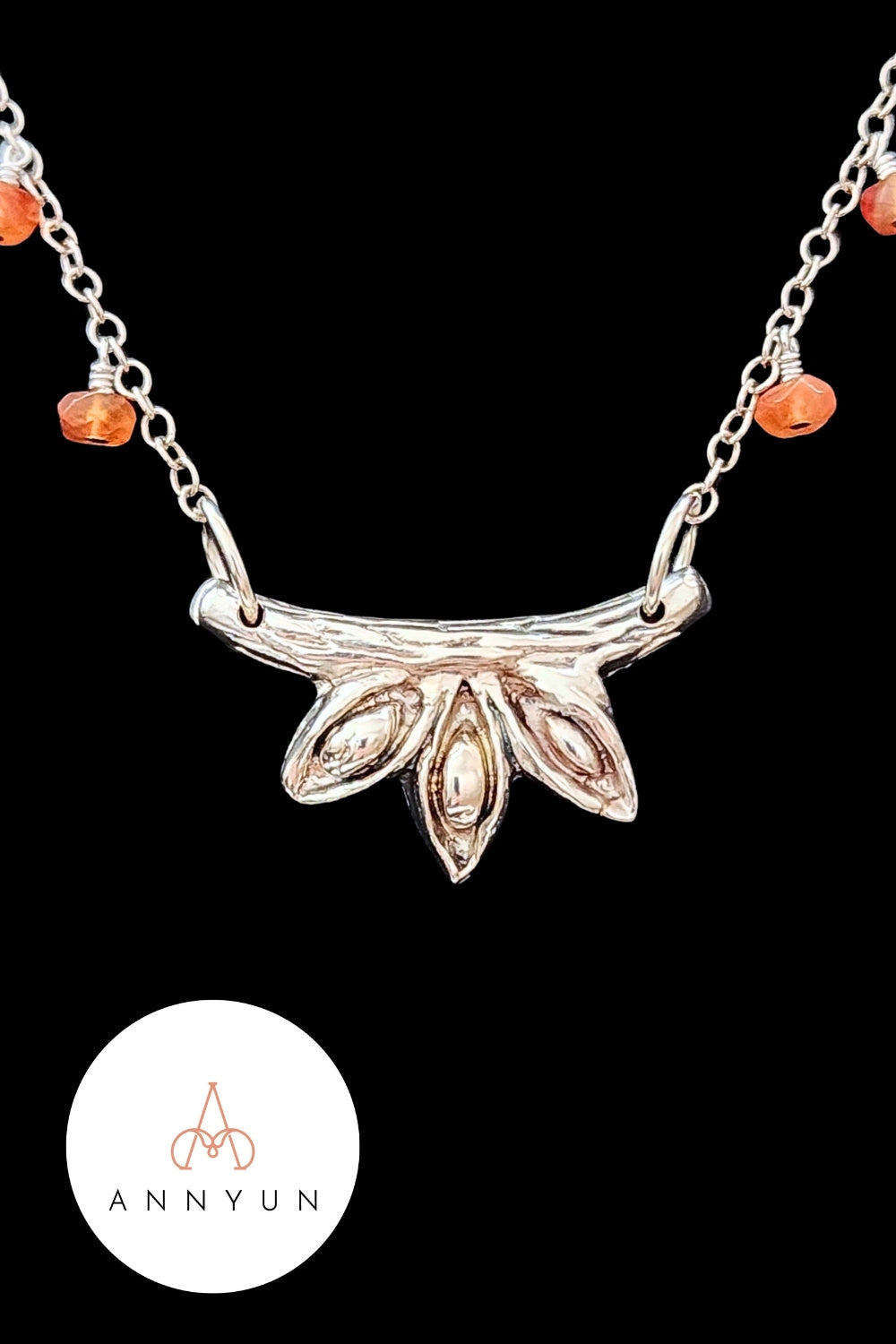 CREATIVE JEWELLERY STUDIO | Silver & Carnelian Star Anise Necklace by Annyun