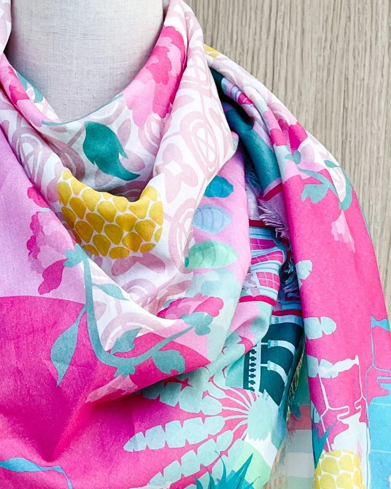 BINARY STYLE | Peranakan Manis 115x115cm Square Scarf