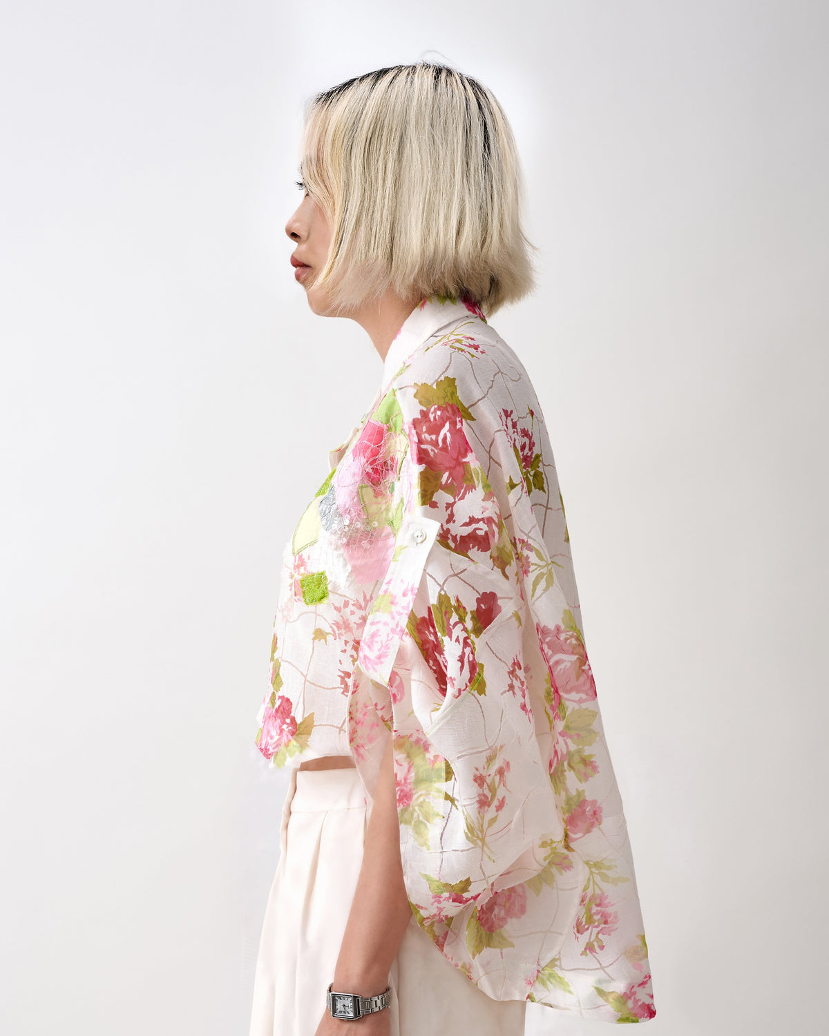 KHAAR | Floral Crop Top