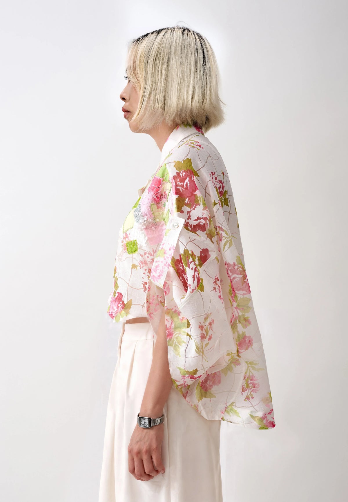 KHAAR | Floral Crop Top