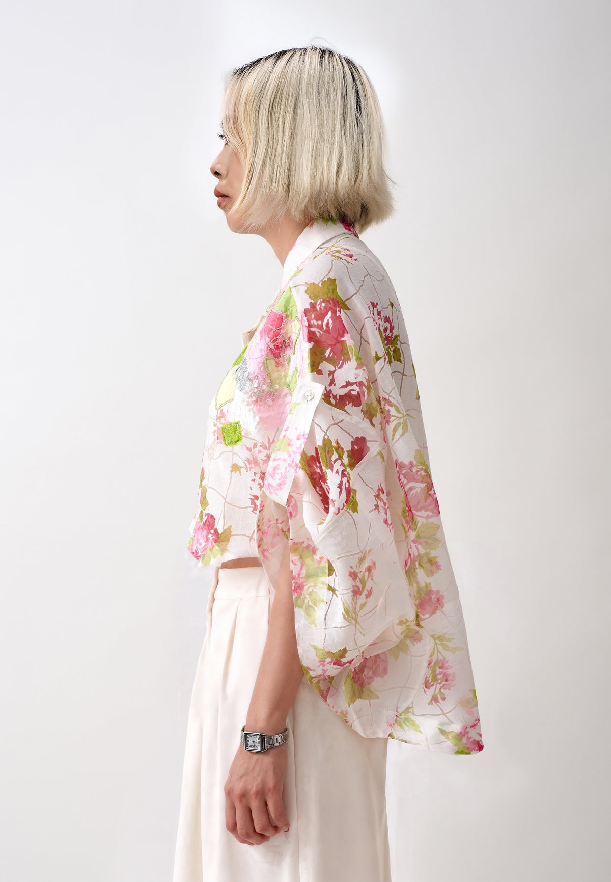 KHAAR | Floral Crop Top
