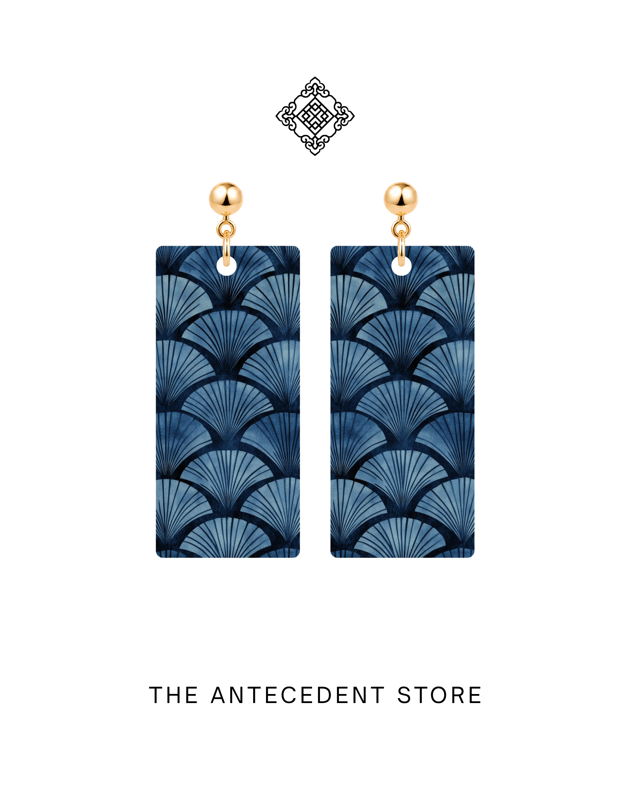 THE ANTECEDENT STORE | Fan Earrings In Blue