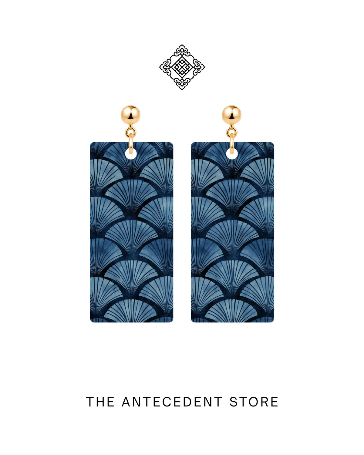 THE ANTECEDENT STORE | Fan Earrings In Blue